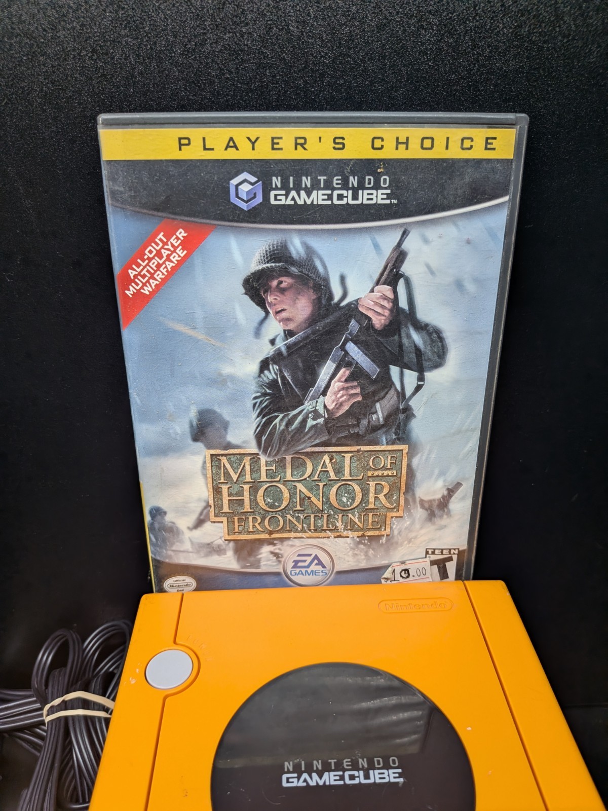 GameCube Orange Spice w/ Gameboy Player and Disc Dual Region NTSC U/J w/ Games