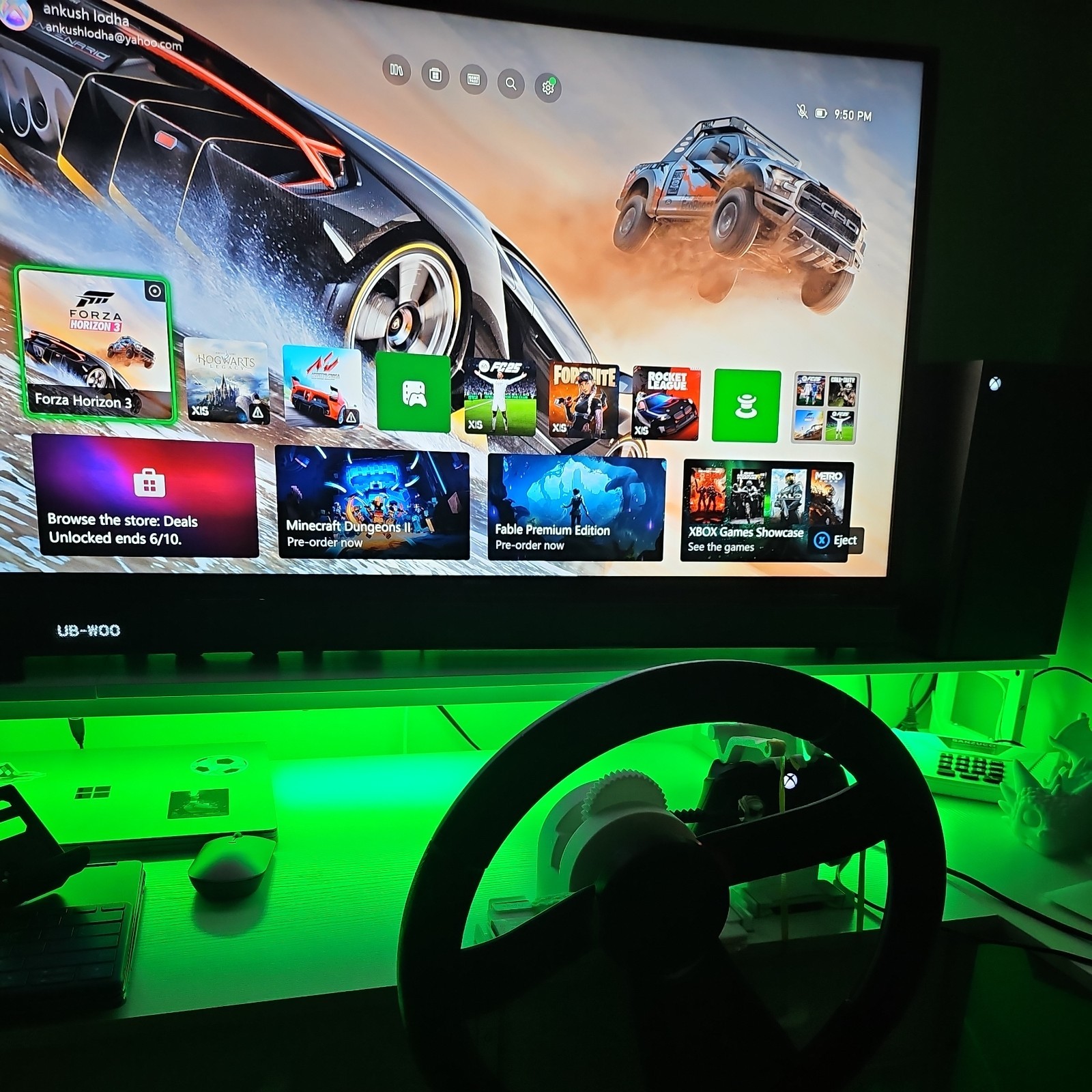 3 month old 1 Terabyte Black Xbox Series X,Forza Horizon 3 disc,and DIY Wheel