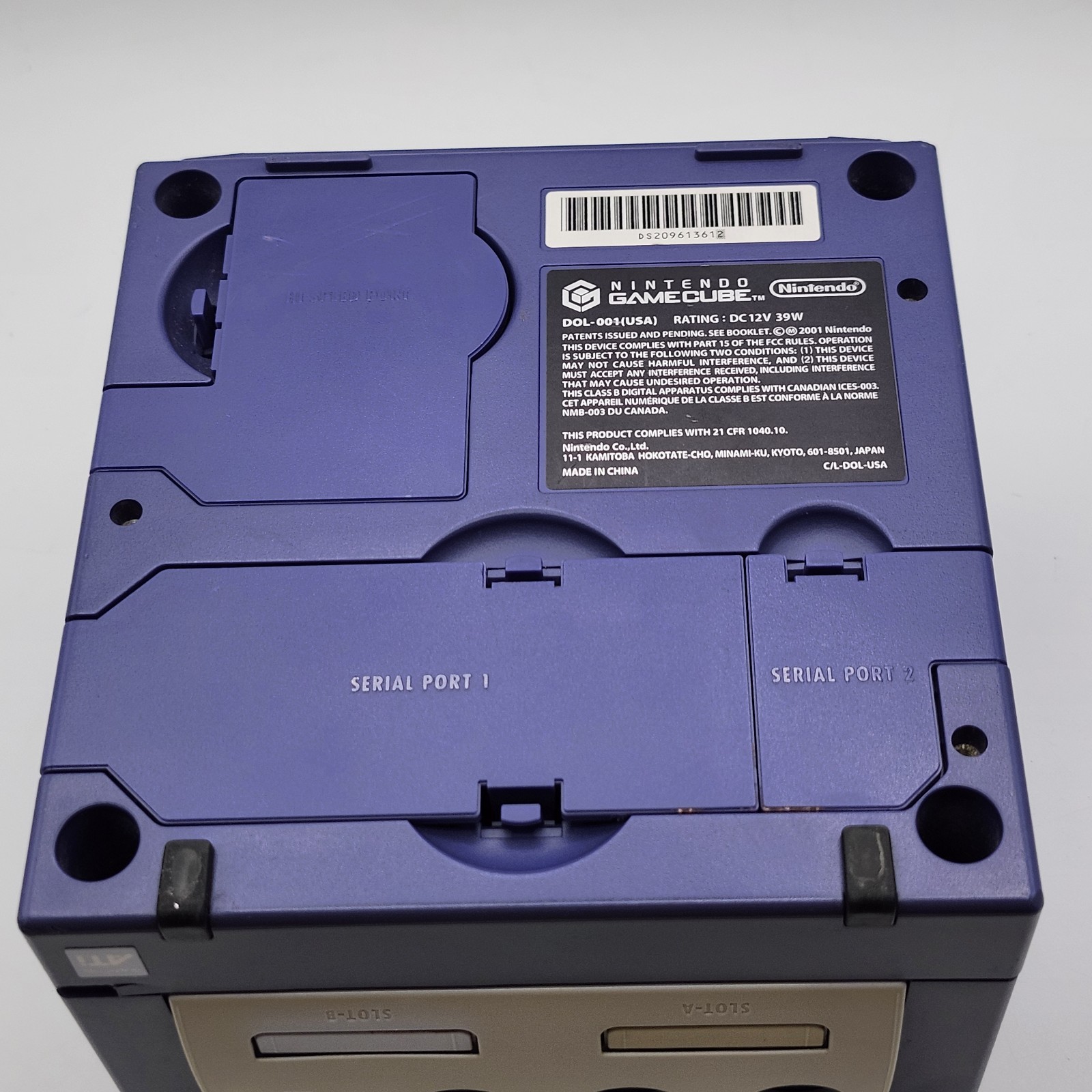 Nintendo GameCube Console DOL-001 w/ Cords AS IS For Parts or Repair