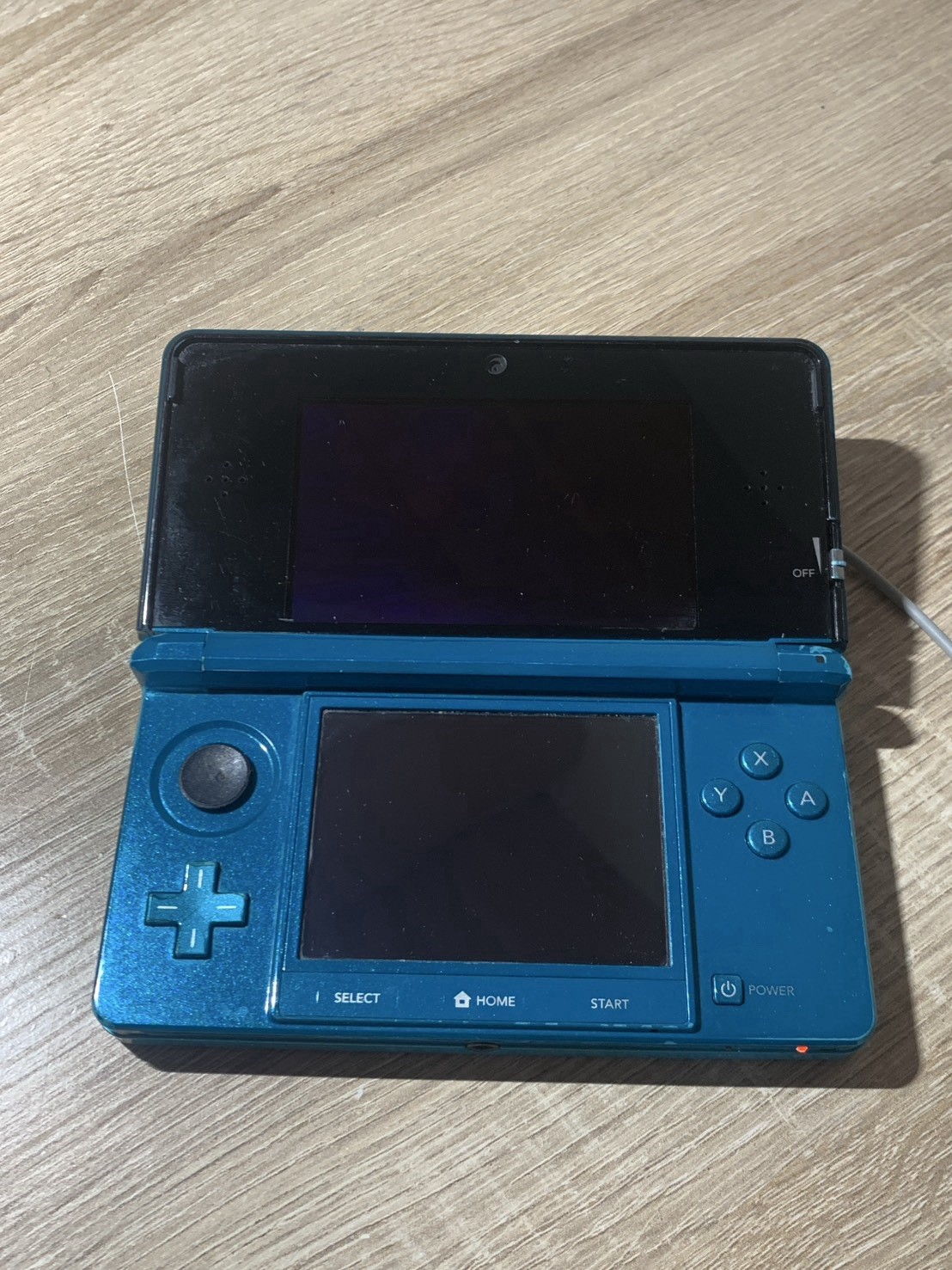 0947 Nintendo 3DS Aqua Blue Good TESTED