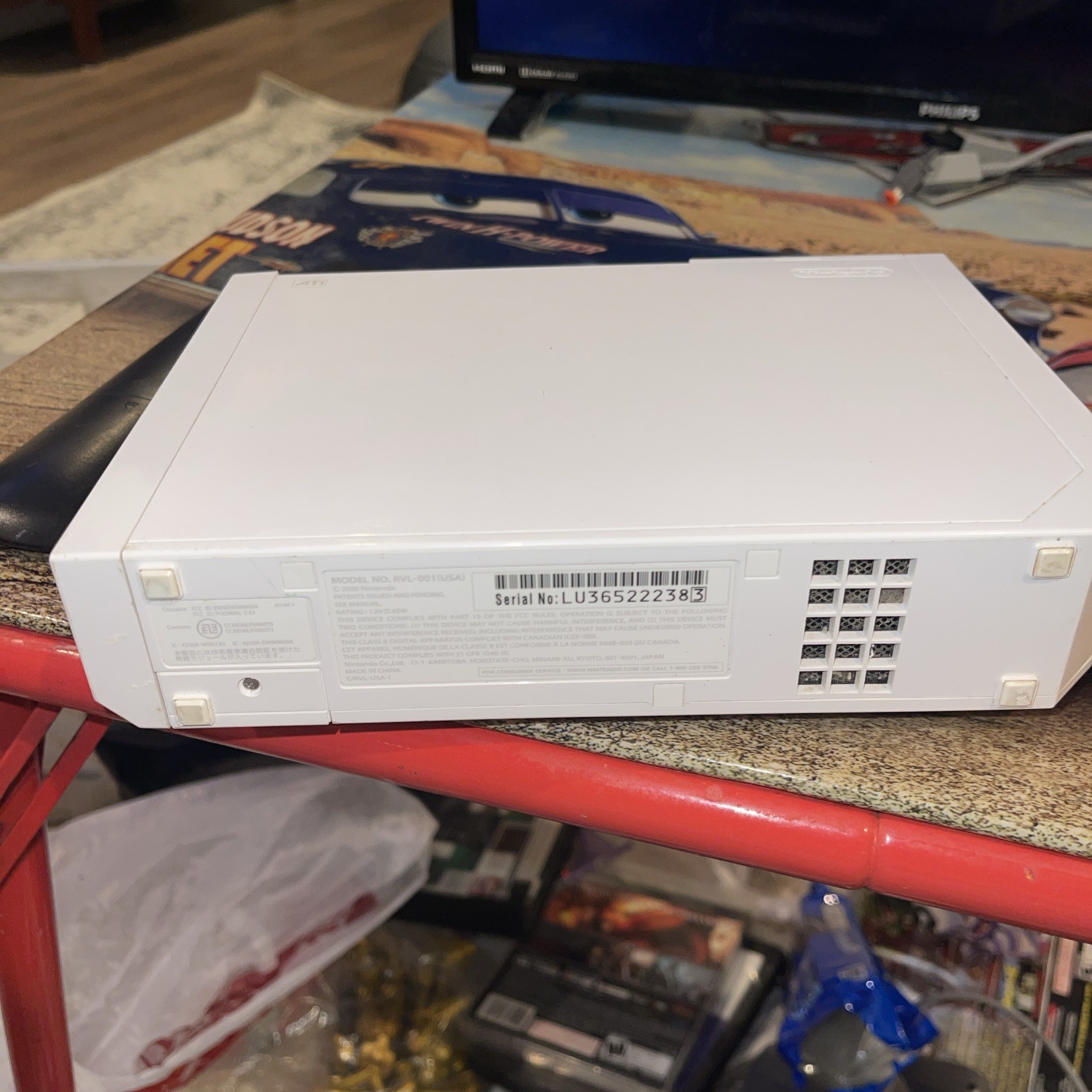 Nintendo RVL-001 Wii Console – White Console & Cords GameCube Compatible Tested