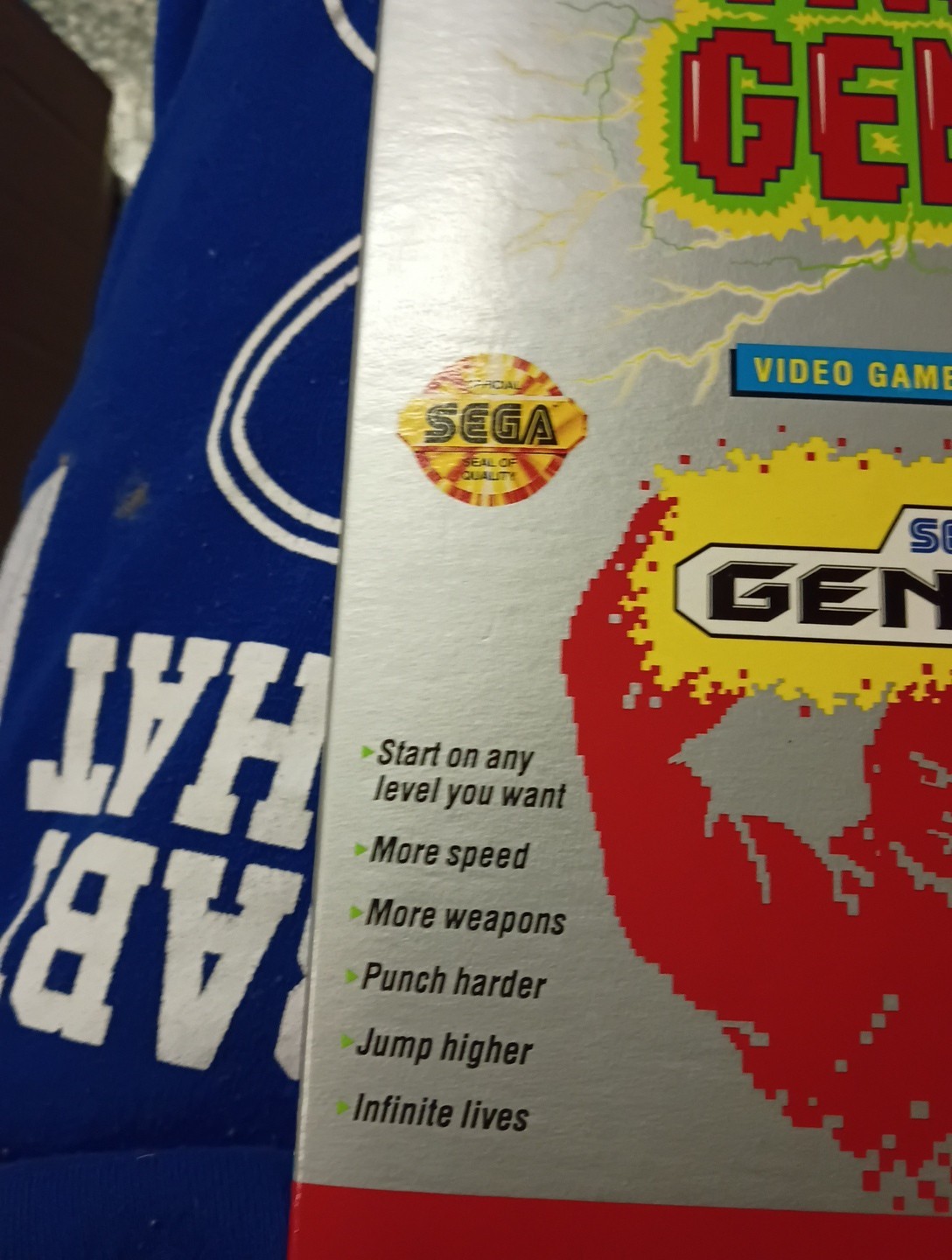 Vintage Sega Genesis Game Geni Code Book and Cartridge