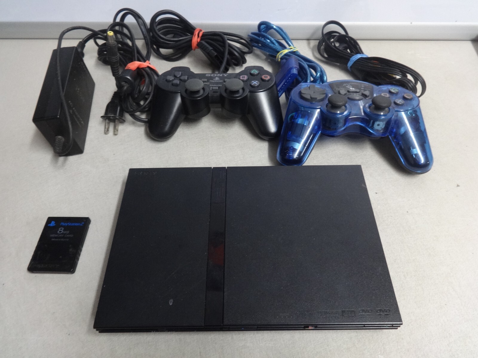 OEM Sony PS2 SLIM Video Game System Console Bundle Set Playstation-2 SCPH-70012