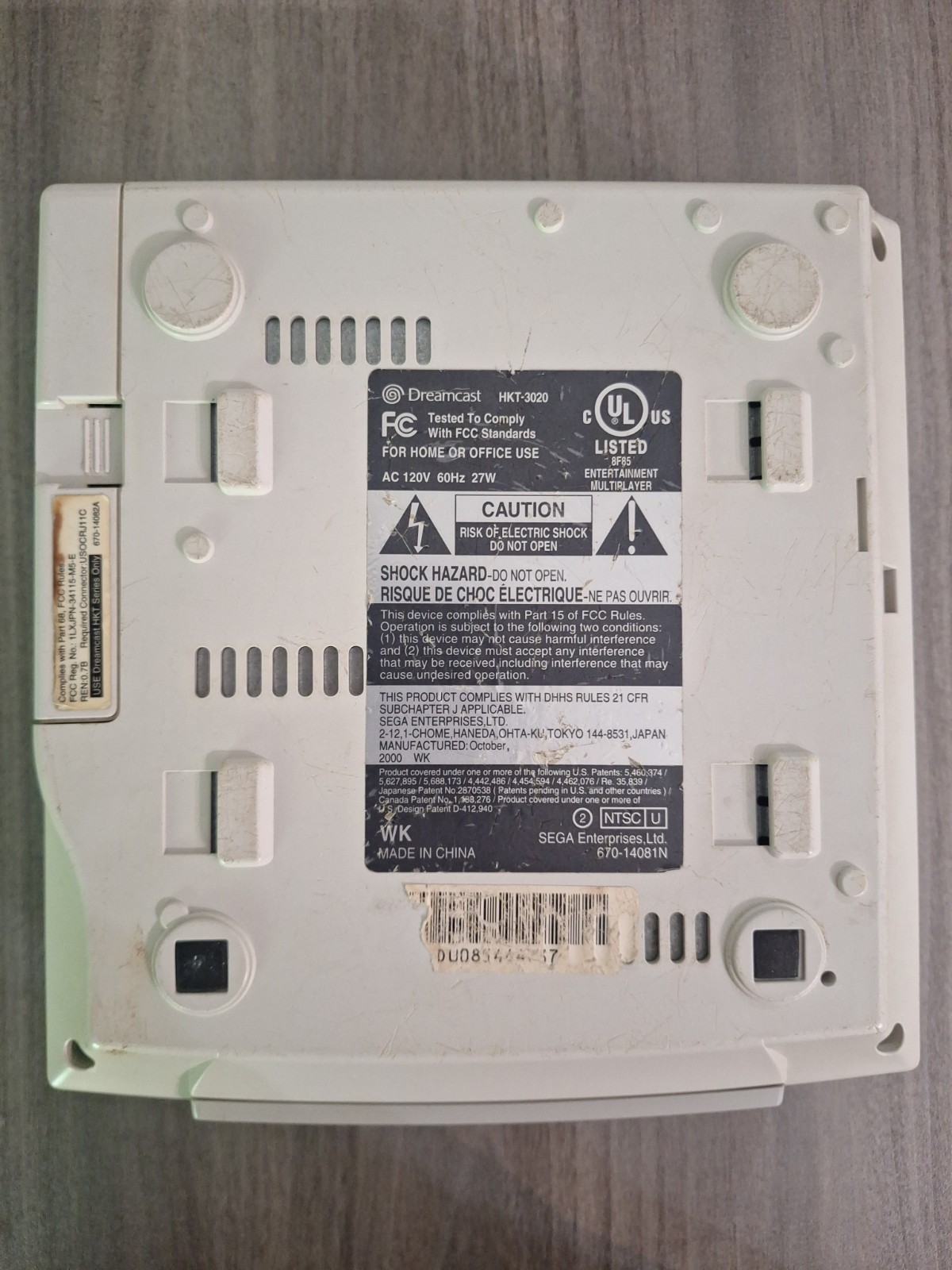 Sega Dreamcast White Console with Controller and Memory Card Tested Working