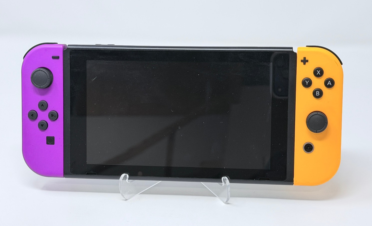 Nintendo Switch Console Bundle W/ Purple & Orange Joy-Cons- TESTED & WORKS