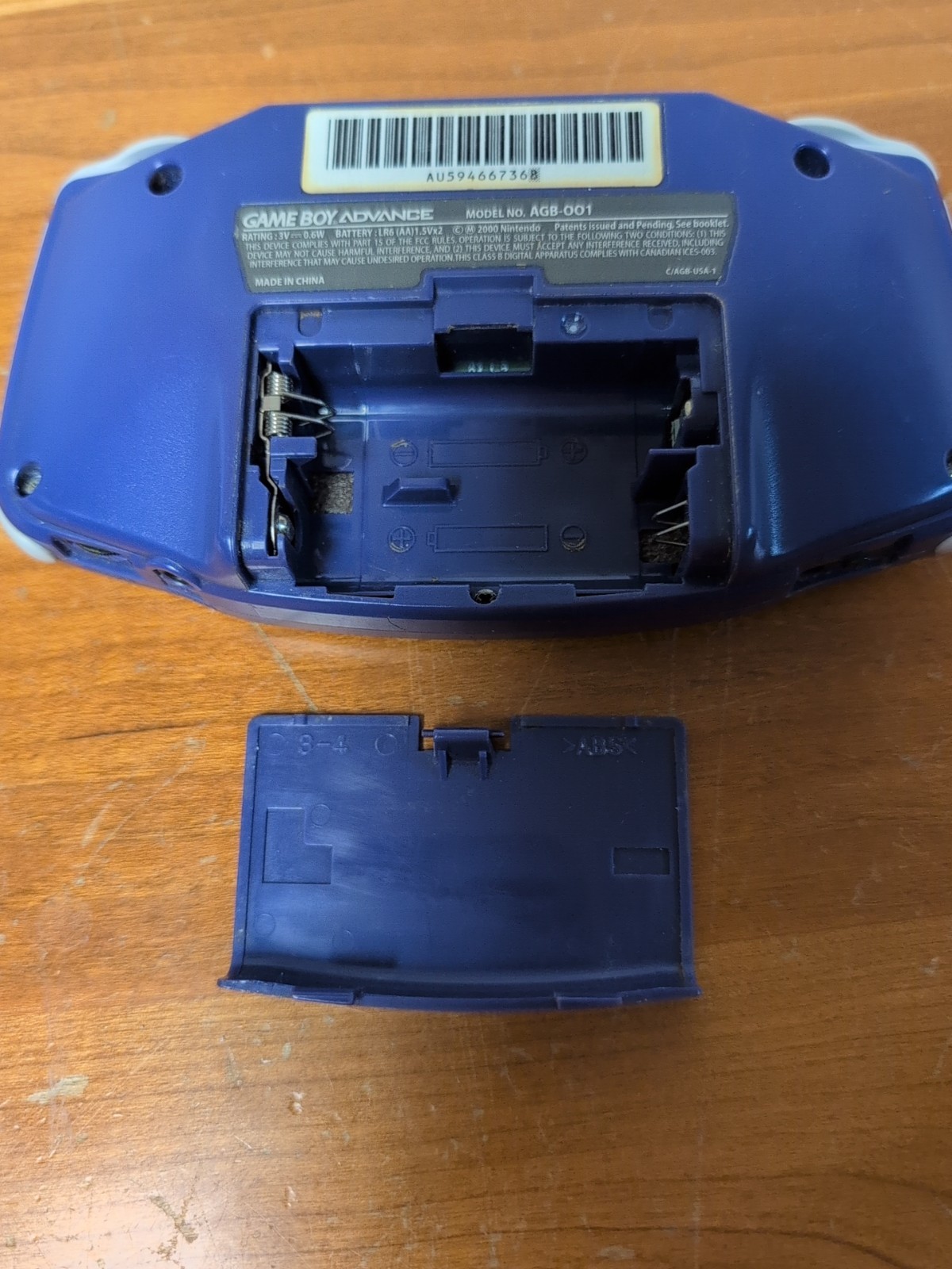 Nintendo Game Boy Advance Handheld System GBA Indigo Tested F-14 Cartridge Game