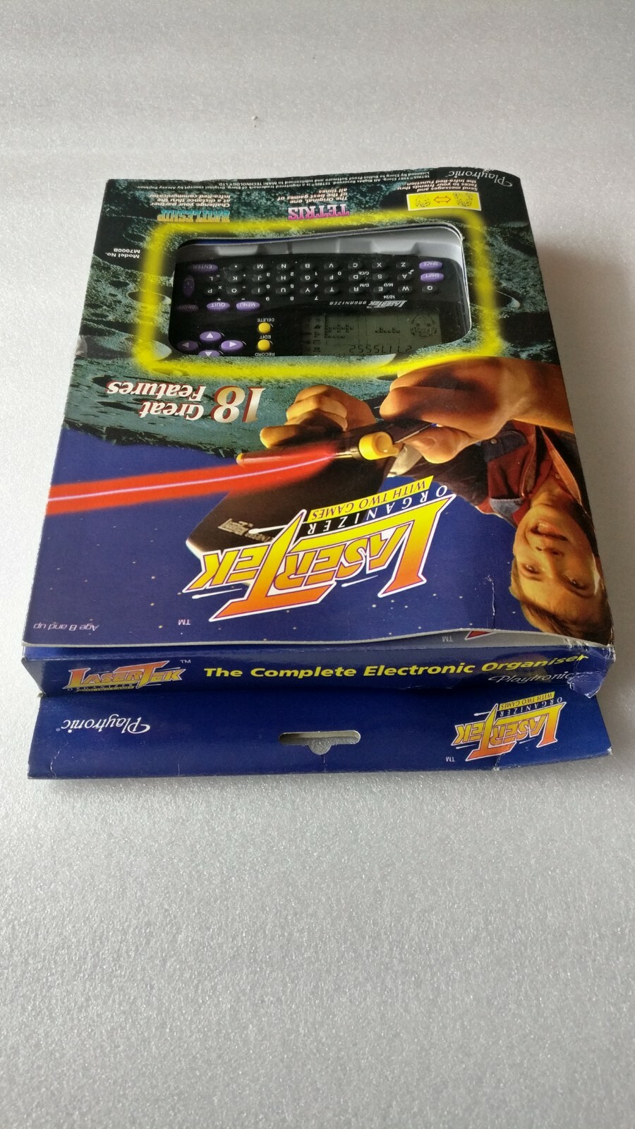 Vintage 1987 Laser Tek Organizer 2 Games TETRIS & Battleship by Playtronic New
