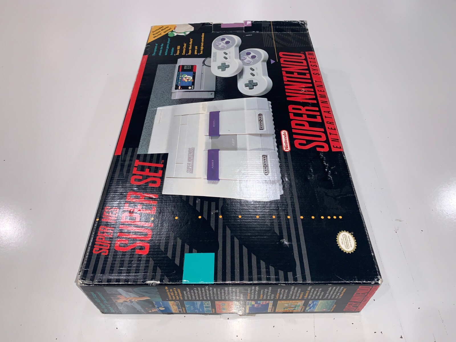 Super Nintendo Super Mario World System Console Complete in Box CIB Tested! #9