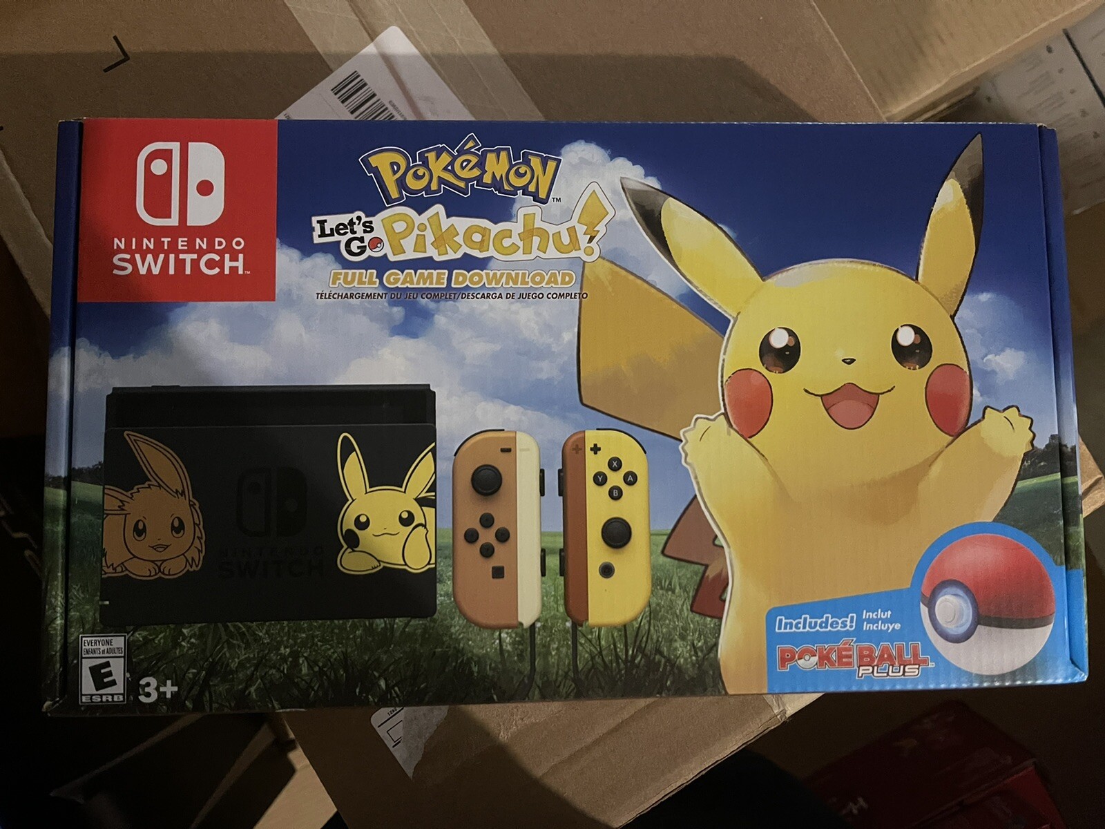 Nintendo Switch Pikachu Edition Bundle Pokemon Let’s Go Pikachu + Poke Ball Plus