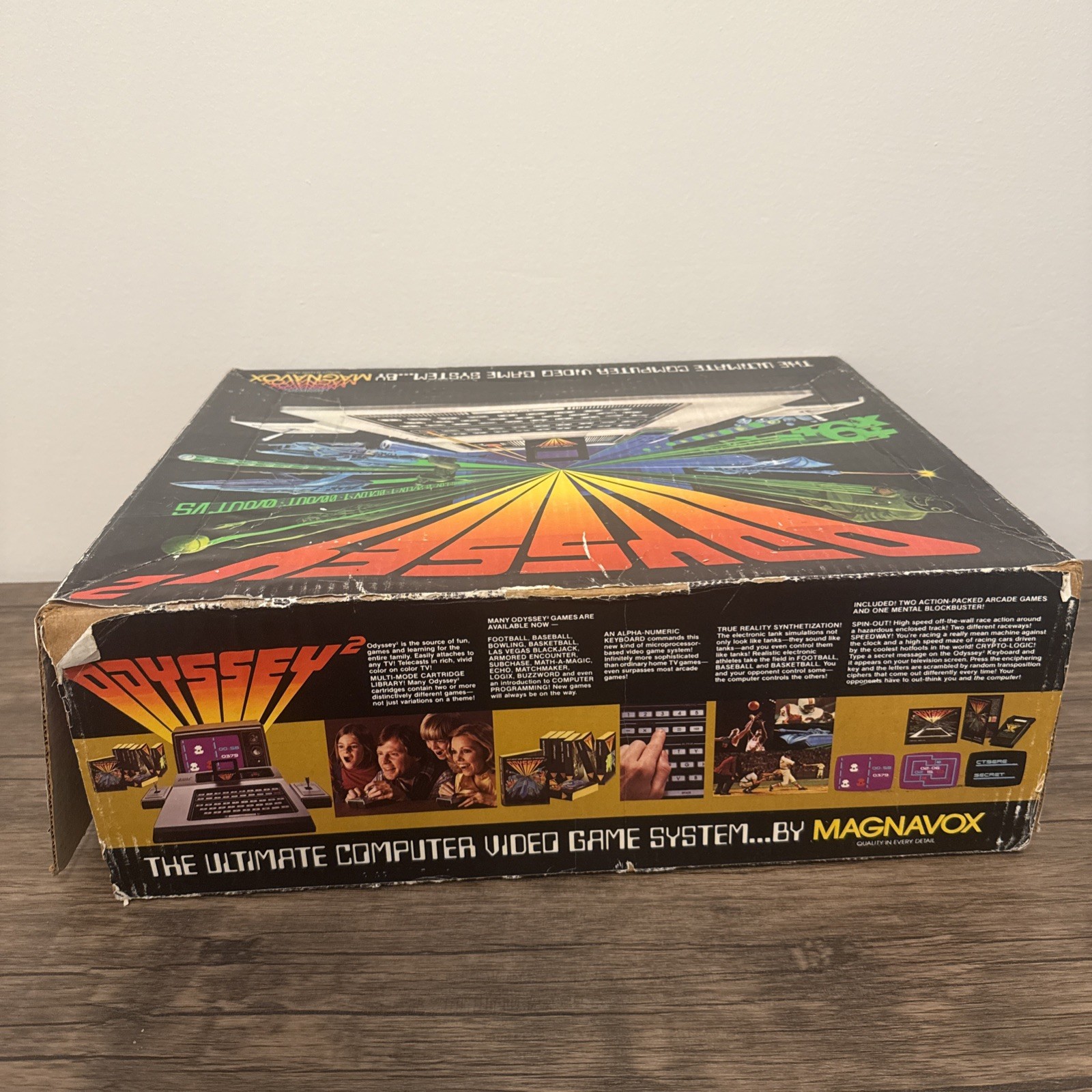 Vintage Rare Magnavox Odyssey 2 Console – 3 Games 2 Remotes Paperwork Box Works