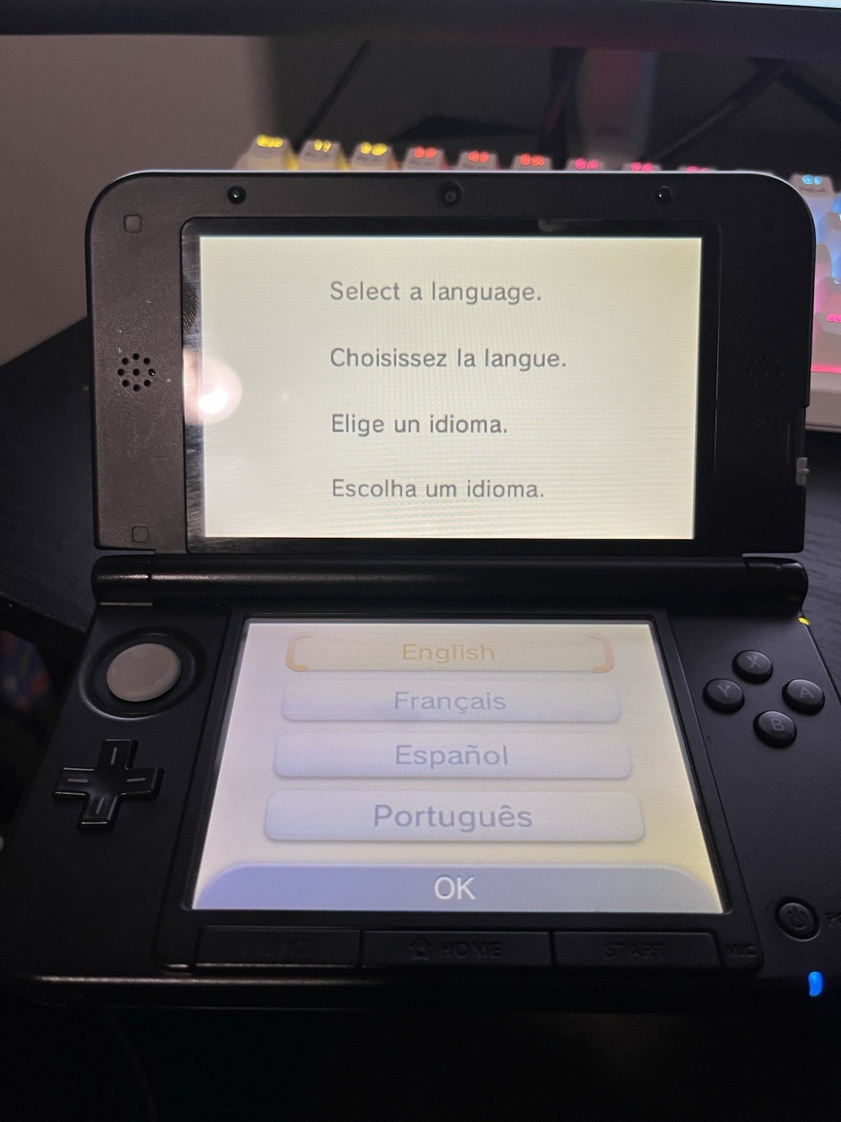 Nintendo 3DS XL Black Handheld Console 3D REGION FREE w/ AC Adapter
