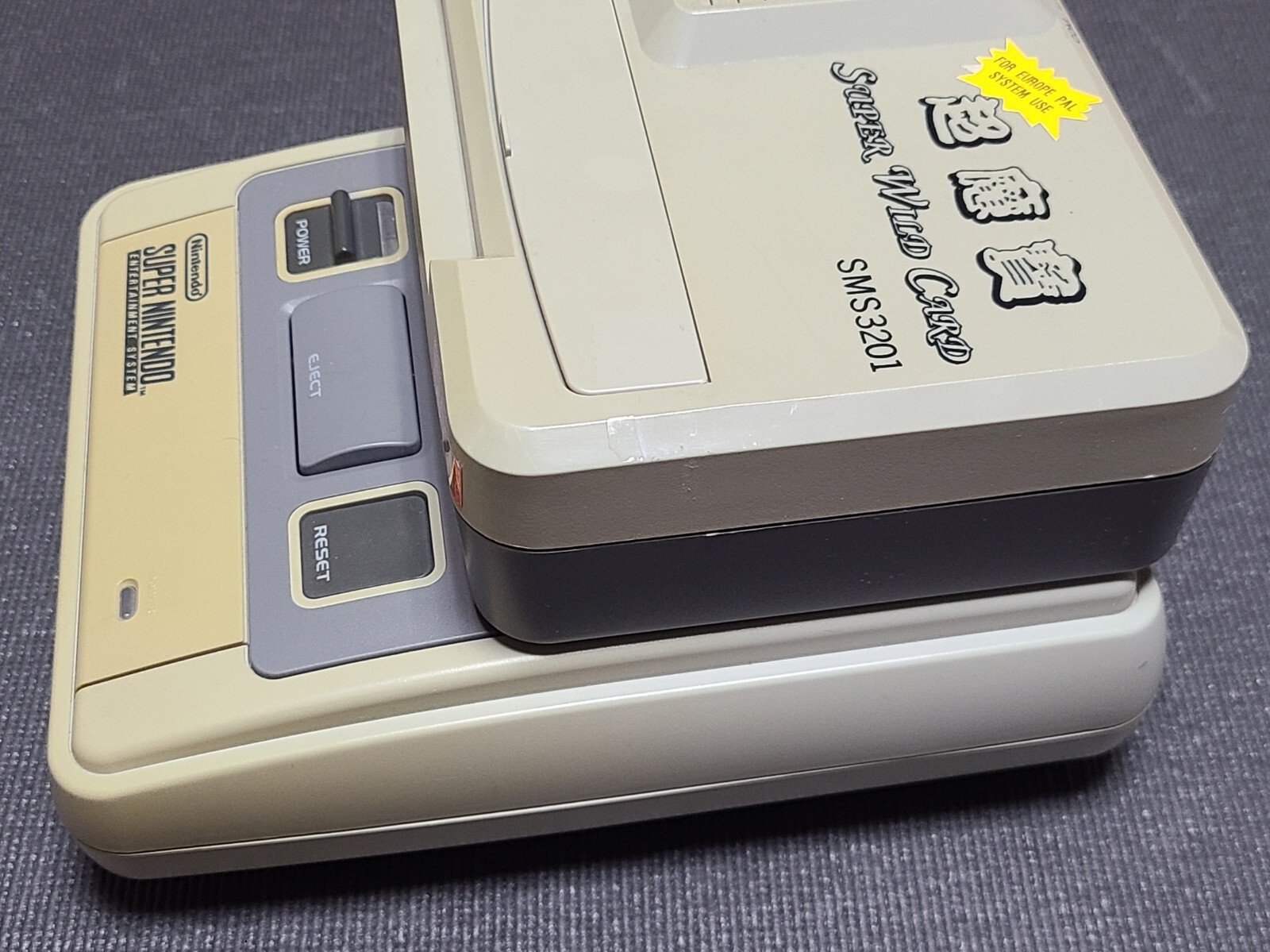 Nintendo Super Famicom Game Console & Wild Card SMS3201 3.5Disk for PAL SFC SNES