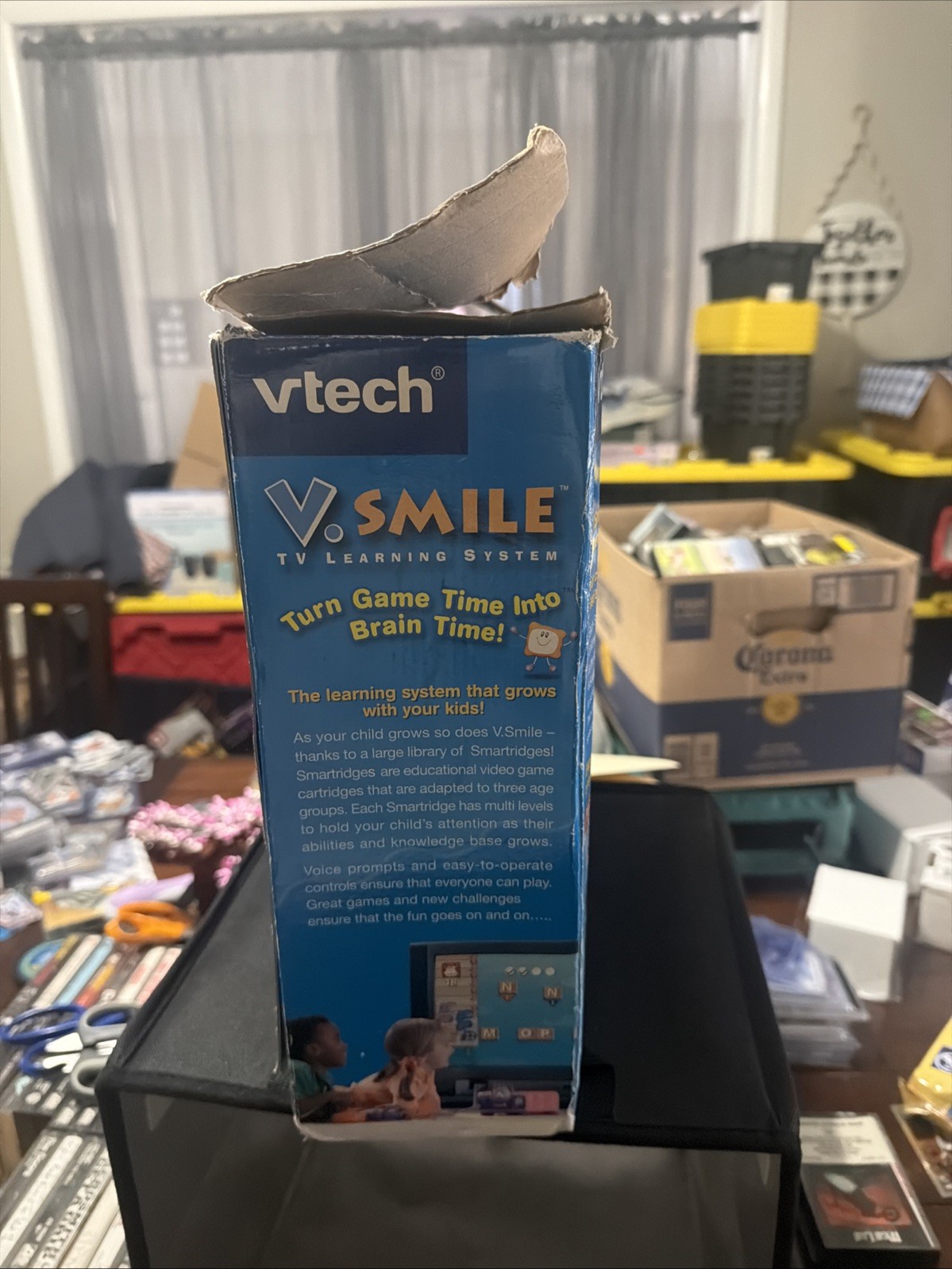 V Smile V Tech TV Learning System Console With Two Controllers And Game *Read*
