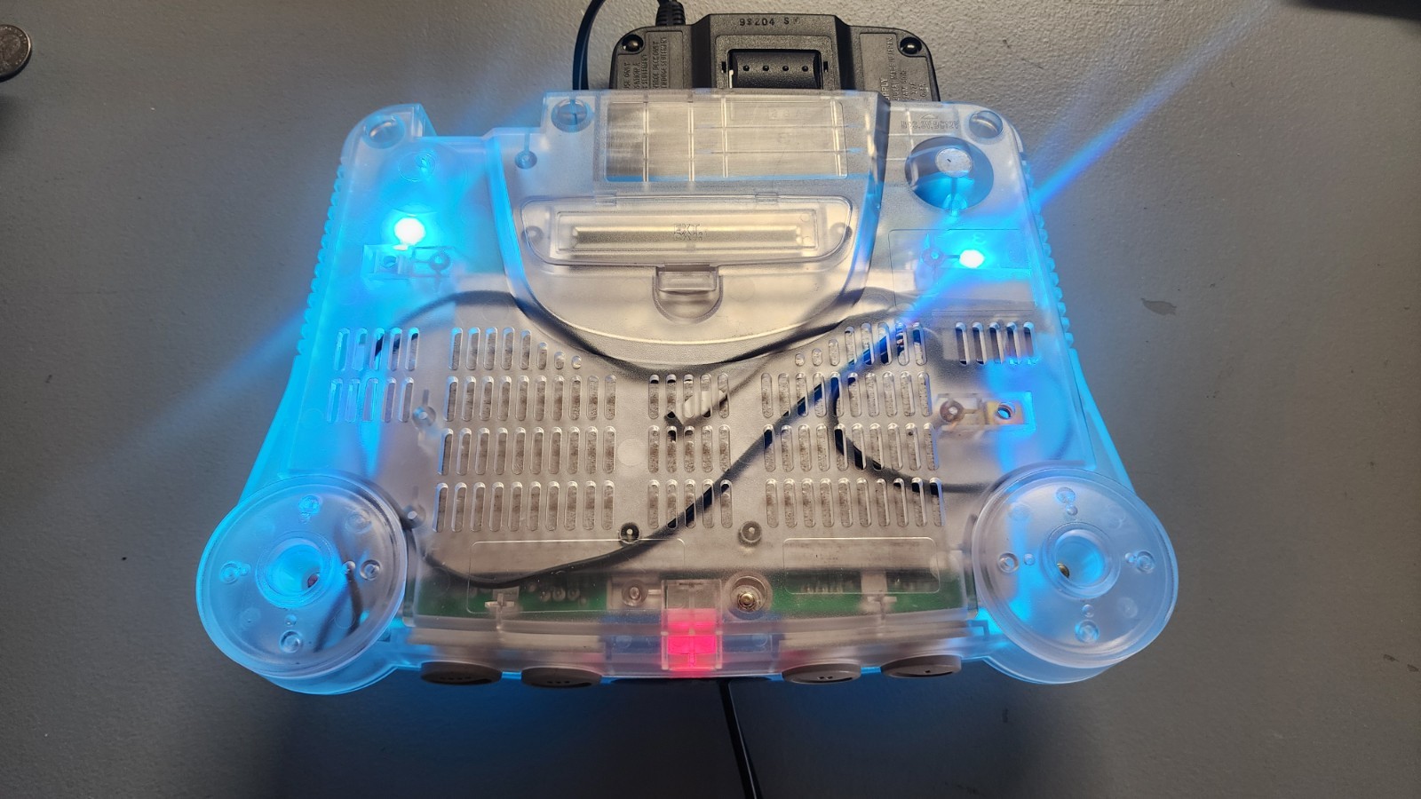 NEW Nintendo 64 N64 Limited Clear Crystal White Custom Console LED INSTALL