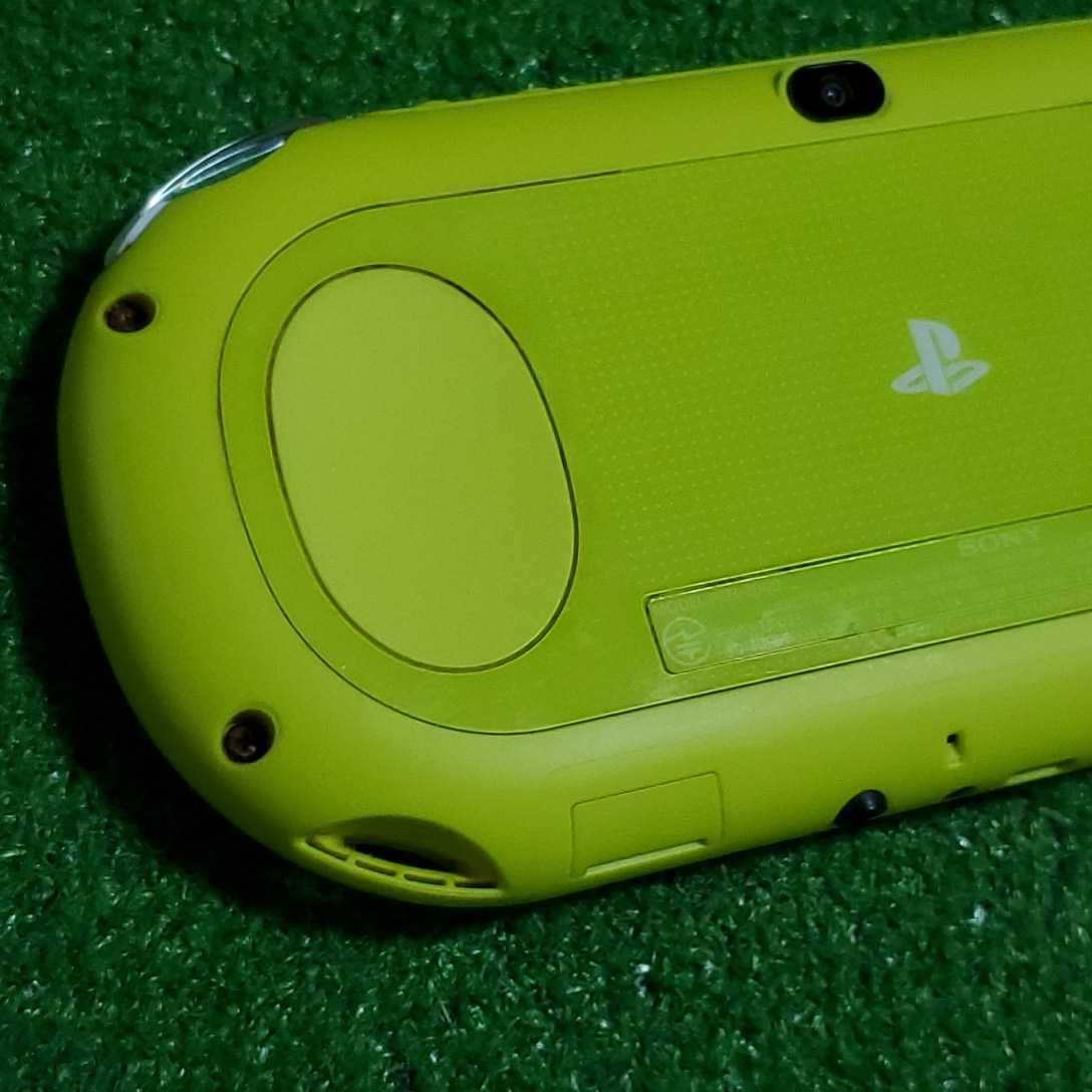 【Good】SONY PS Vita Wi-Fi Console PCH-2000 ZA13 White/ Lime Green Console Only FS