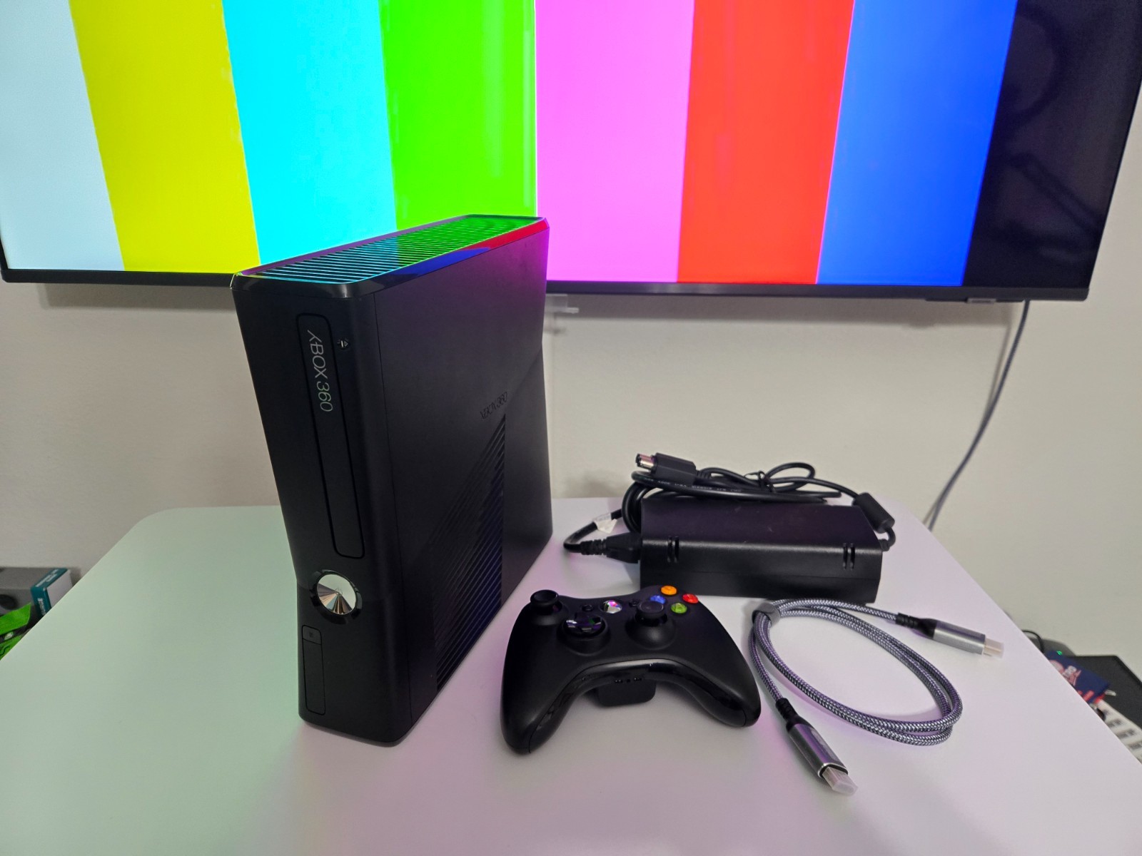 Xbox 360 S Slim Glossy Black Console 320GB HDD w/ Controller Renewed