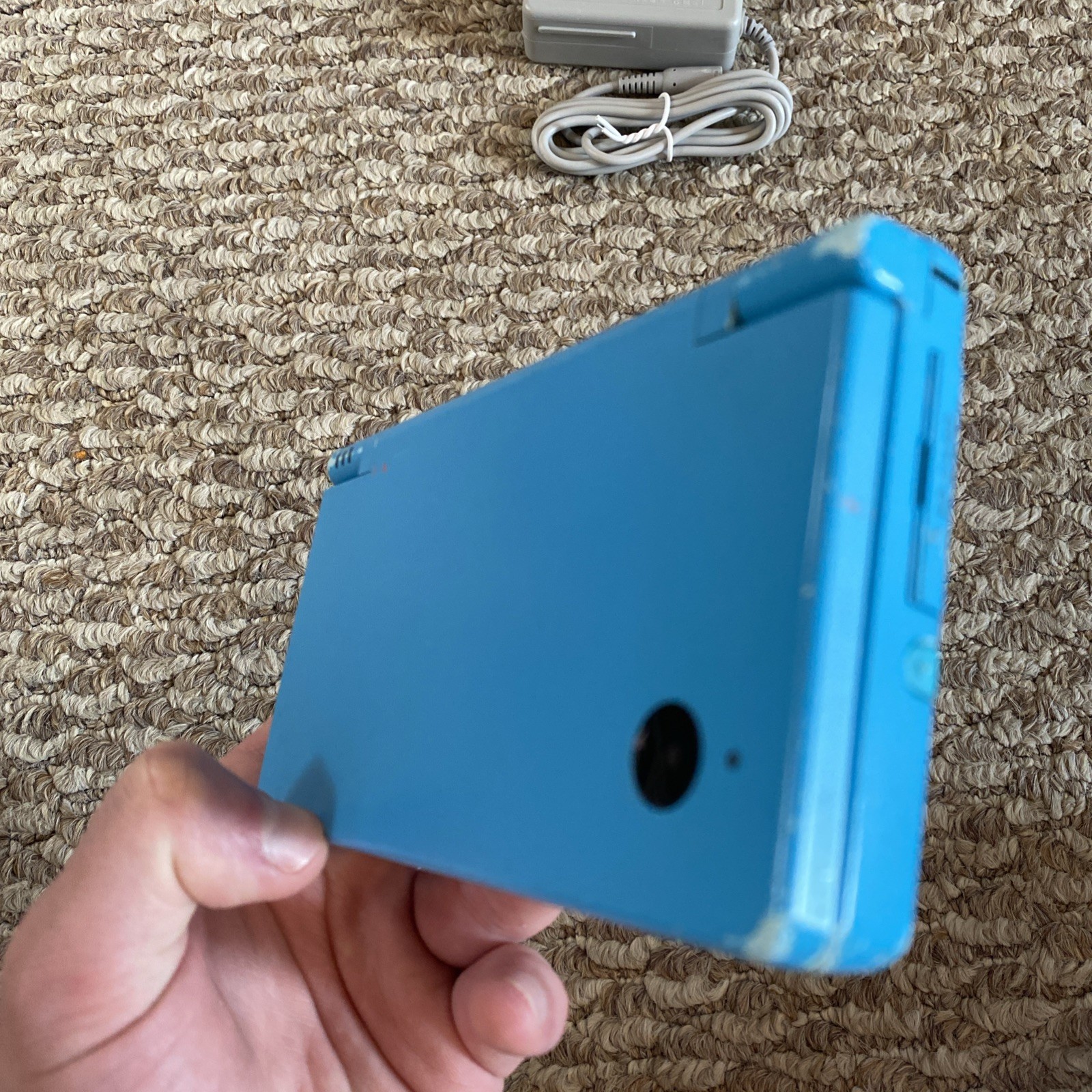 Nintendo DSi Blue Handheld Console Camera/Charger Stylus Tested