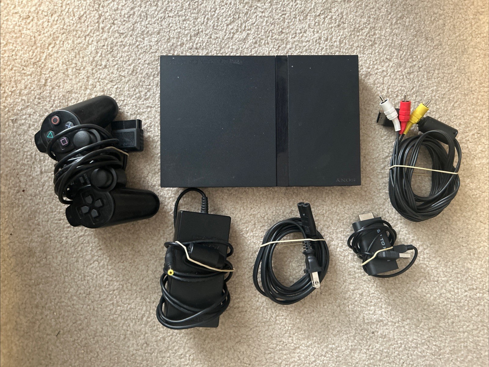 Sony PlayStation 2 Slim PS2 SCPH-70012 W/Cables HDMI 1 Controller Memory Card