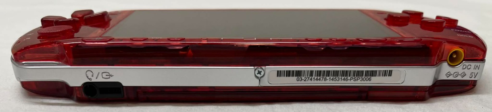 PSP3000 Clear Red / IPS Screen / Battery / Sony Charger / Region Free / 32GB