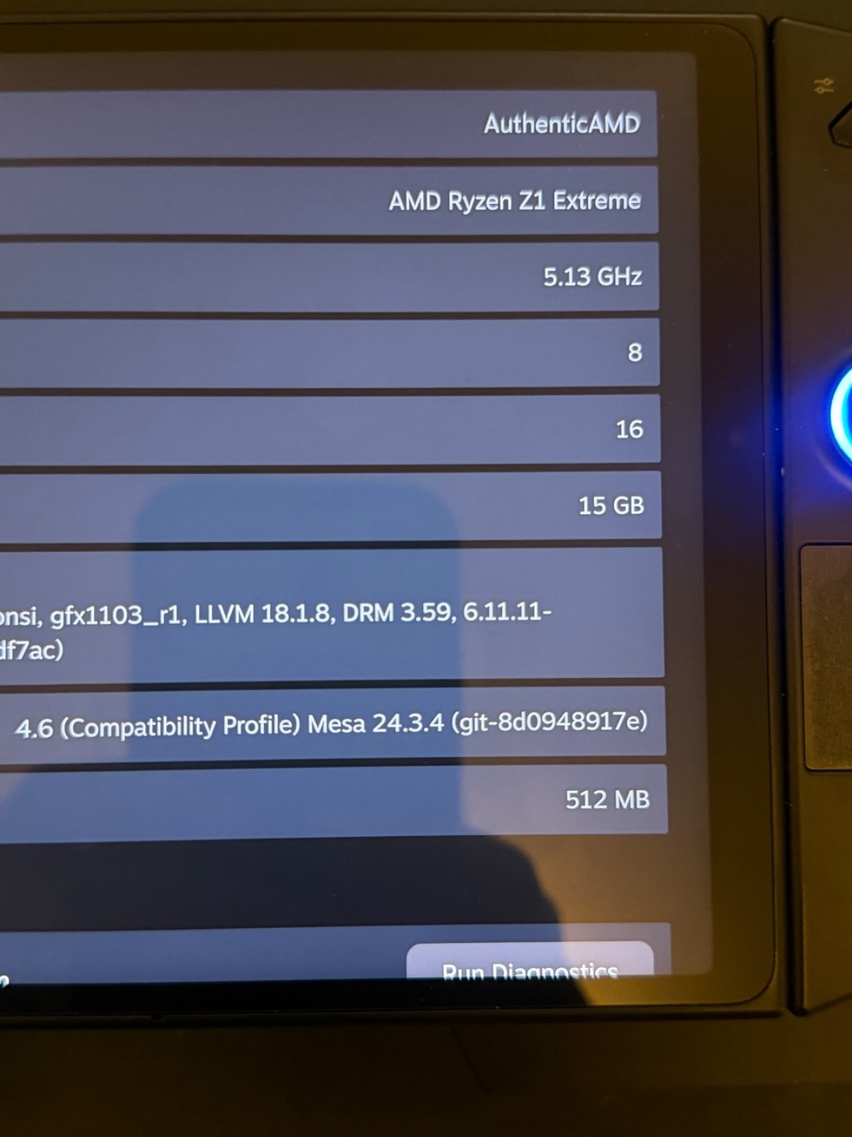 Lenovo Legion Go 8APU1 Ryzen Z1 Extreme 16GB RAM 1TB with STEAM OS Installed