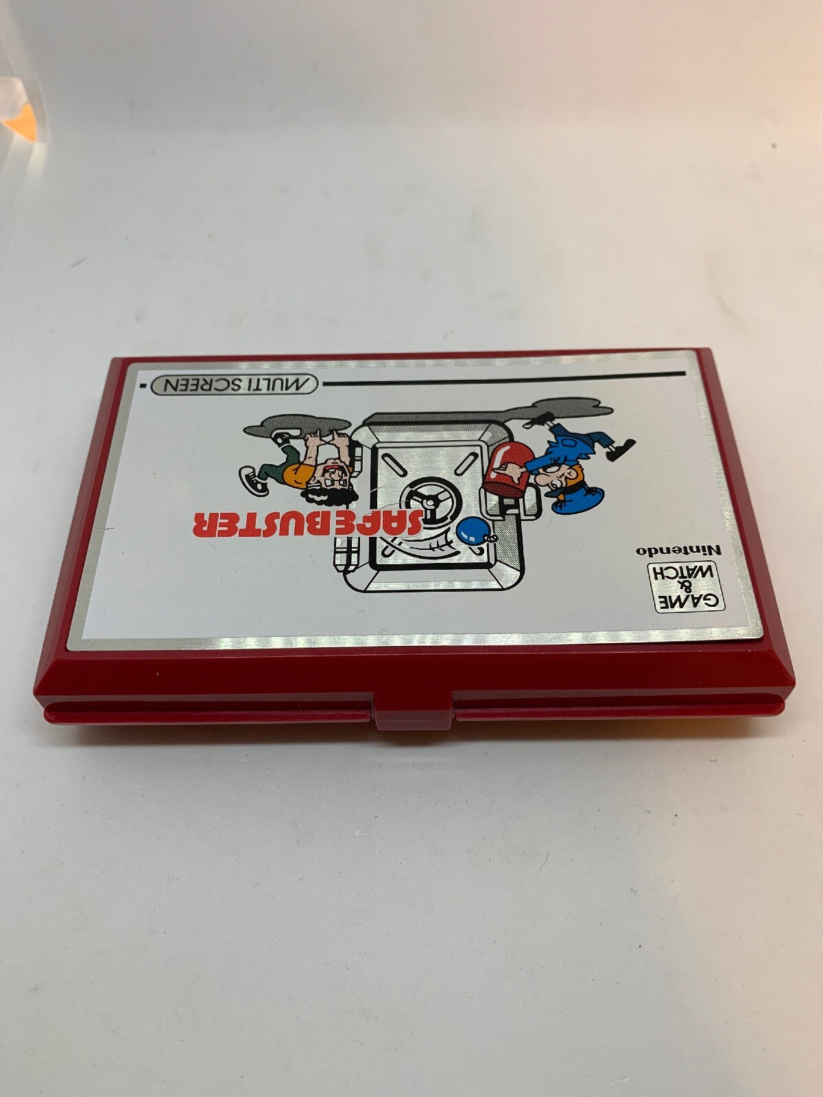 **ERROR COVER ON UPSIDE DOWN** NINTENDO GAME & WATCH SAFEBUSTER 1988 *ONLY ONE*