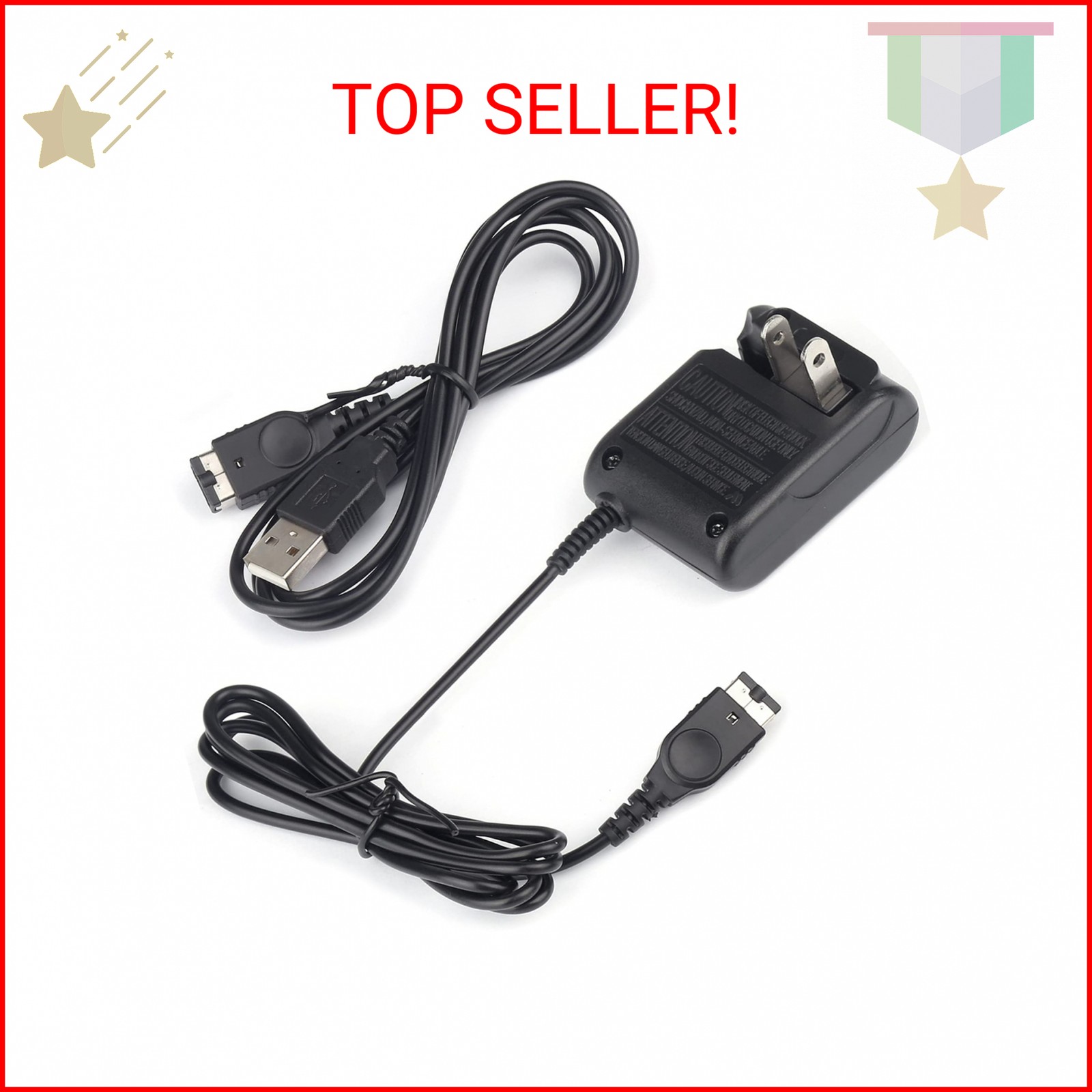 Charger for Gameboy Advance SP, AC Adapter for Nintendo DS Console, USB Power Ca
