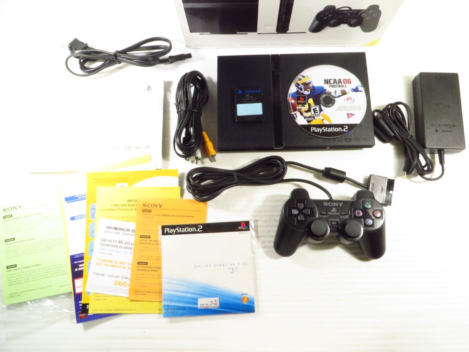 Sony Playstation 2 Charcoal Black SCPH-70012 Console, Complete in Box, Tested