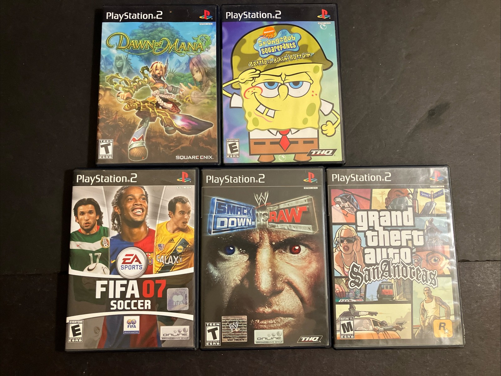 Sony PlayStation 2 Slim Ps2 Console Bundle W/ Games/ Controller & Memory Card