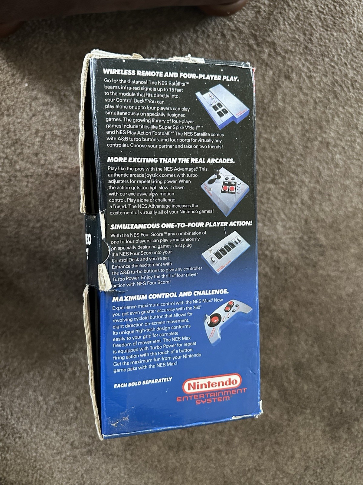 NES Nintendo System Action Set Bundle Complete w/Box NES-001