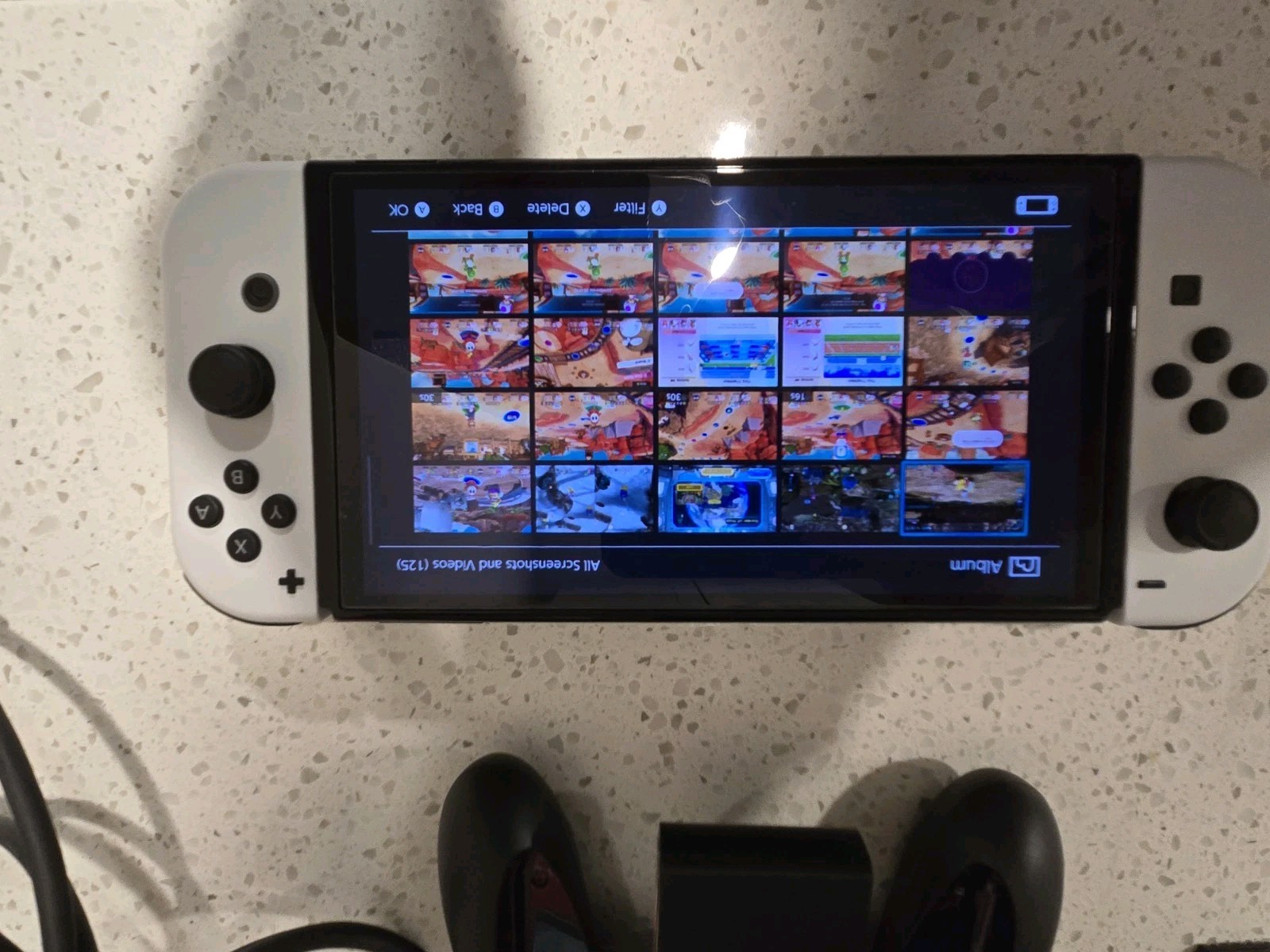 Nintendo Switch OLED Model HEG-001 Handheld Console – 64GB – White with games