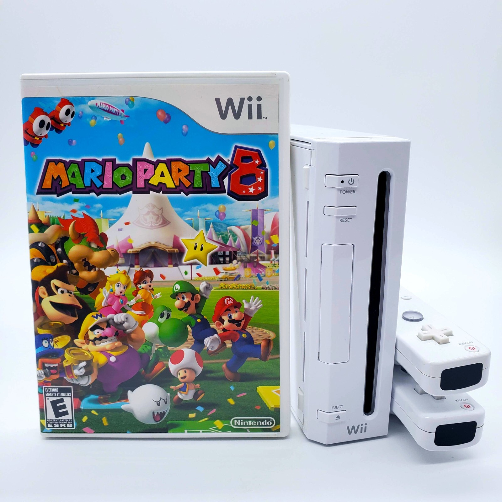 Nintendo Wii Console Complete Set Mario Kart GameCube Support