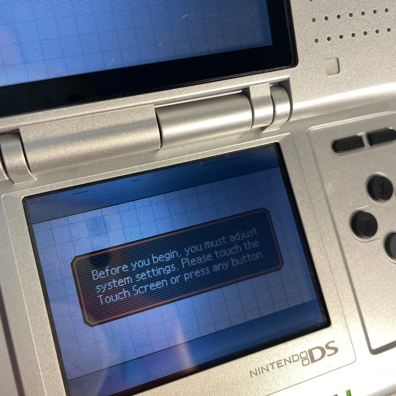 Nintendo DS Original NTR-001 Titanium Silver Handheld Console System READ
