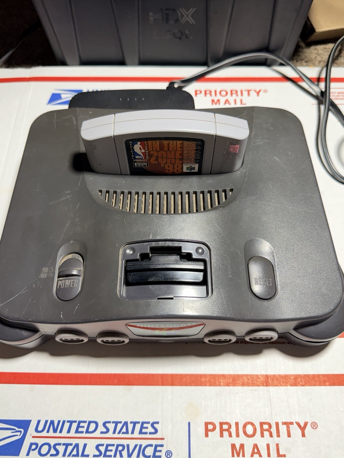 Nintendo 64 System 32MB Home Console Gray With Power Supply And Oem Display Cord