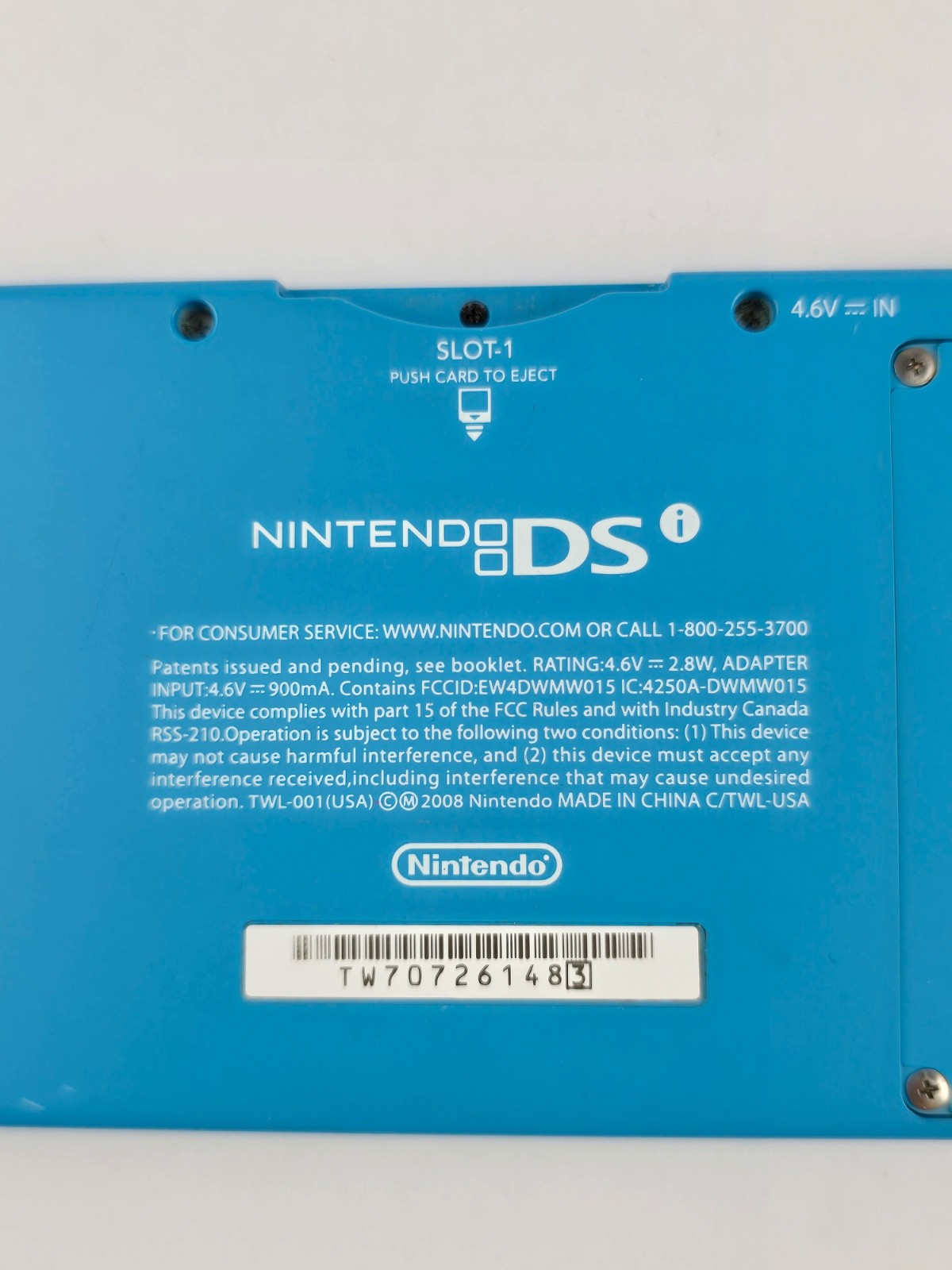 Nintendo DSi TWL-001 Bright Blue Color w/ Charger & Space Invaders Working