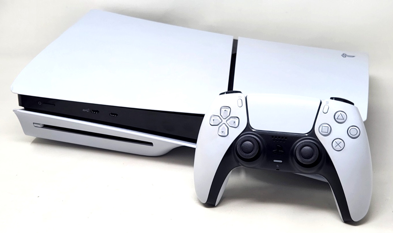 Sony PlayStation 5 PS5 Slim Disc PS5 1TB White Console Gaming System CFI-2015