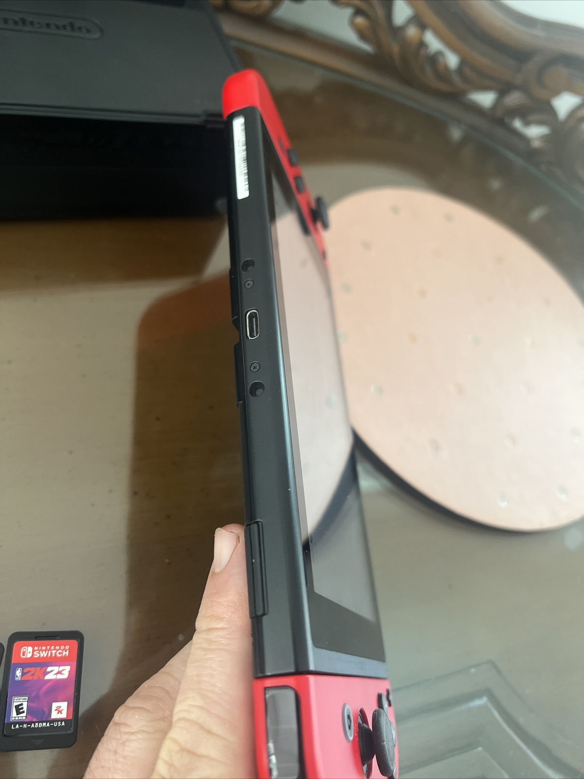 Nintendo Switch HAC-001(-01) Mario Red/black 32GB Console W 2k23,Minecraft,LOL