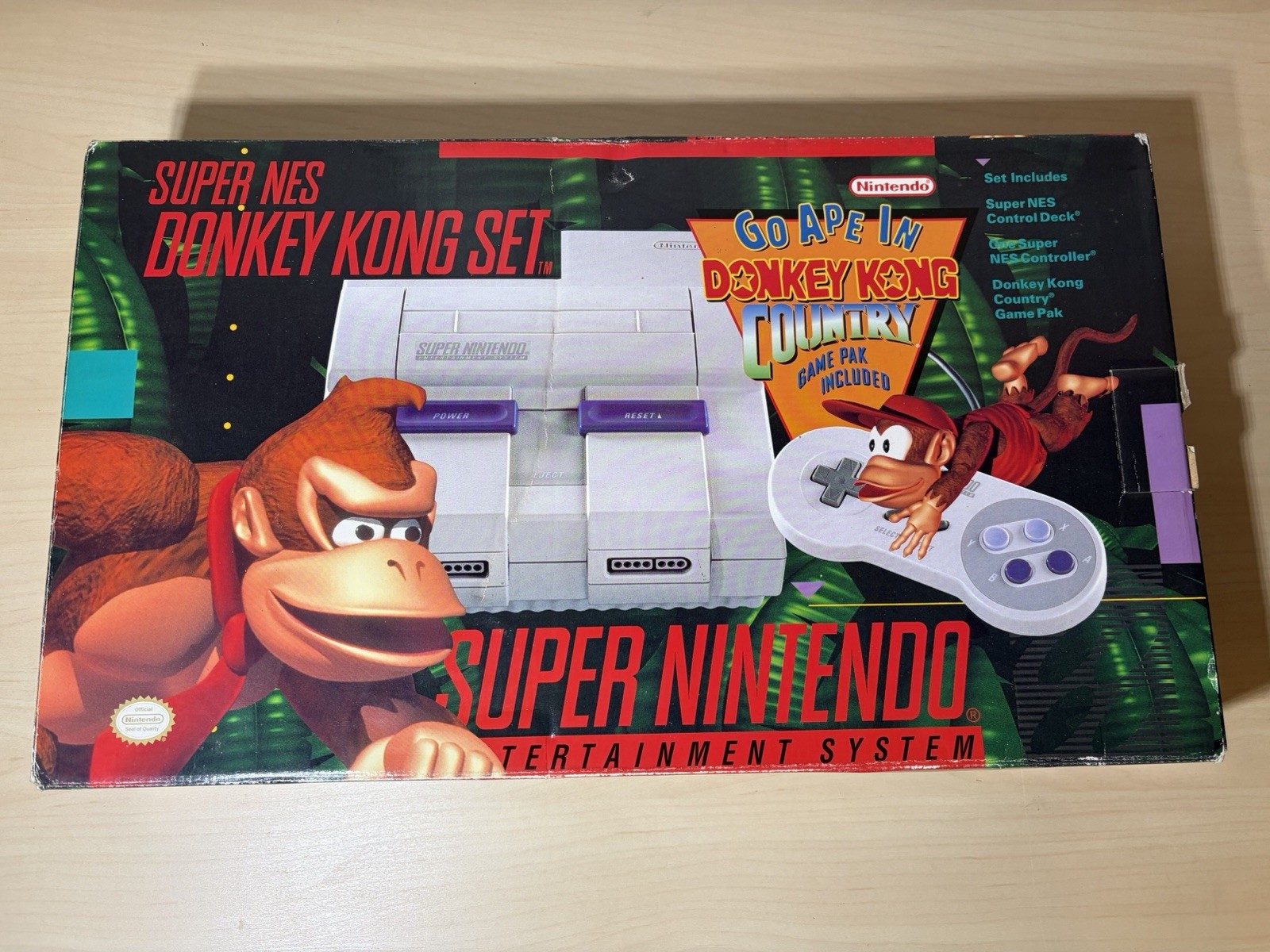 Super Nintendo SNES System Donkey Kong Country Complete – Mint Condition