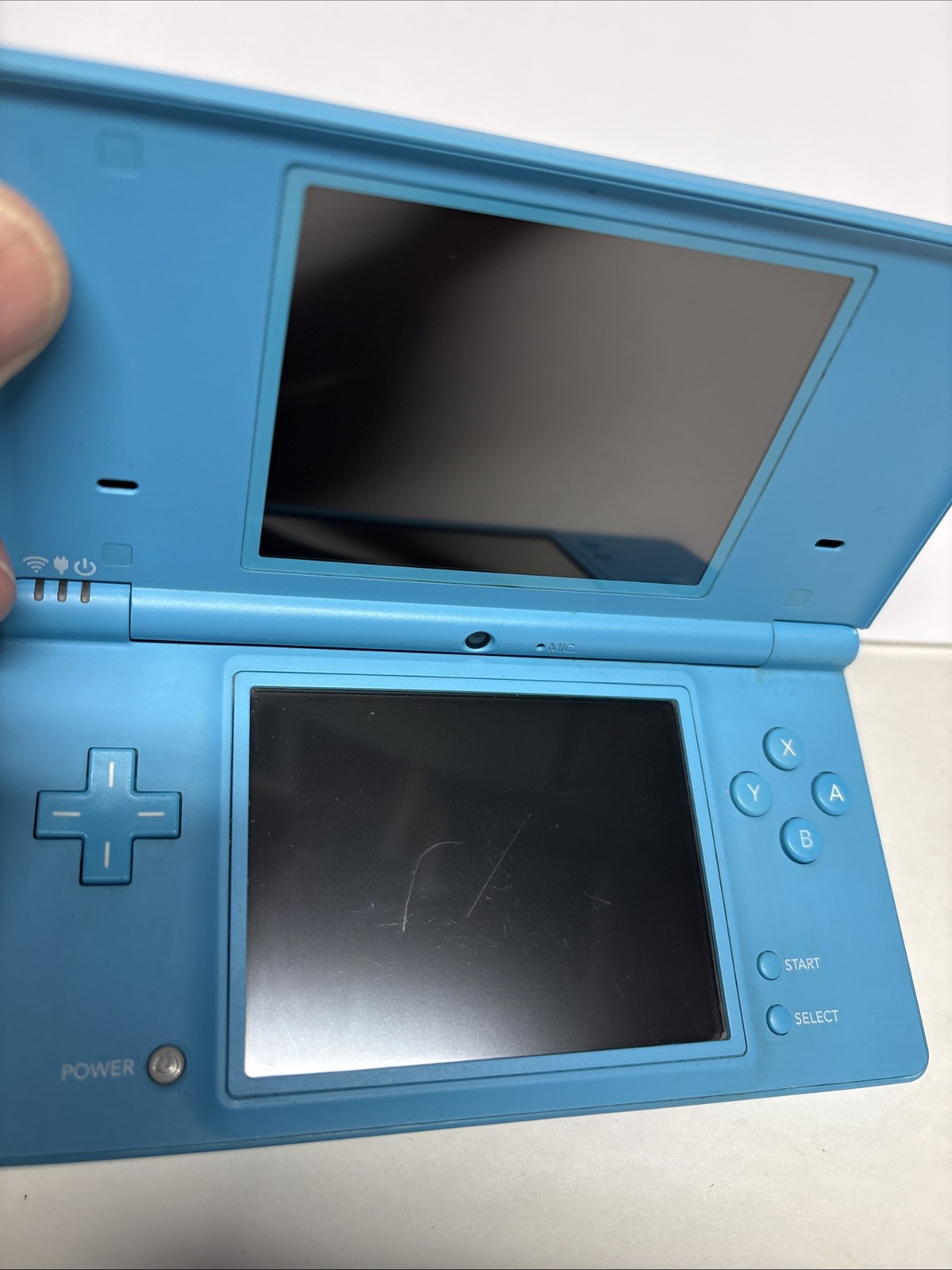 Nintendo DSi Handheld Game Console TWL-001 Teal Blue No Charger Or Stylus Tested