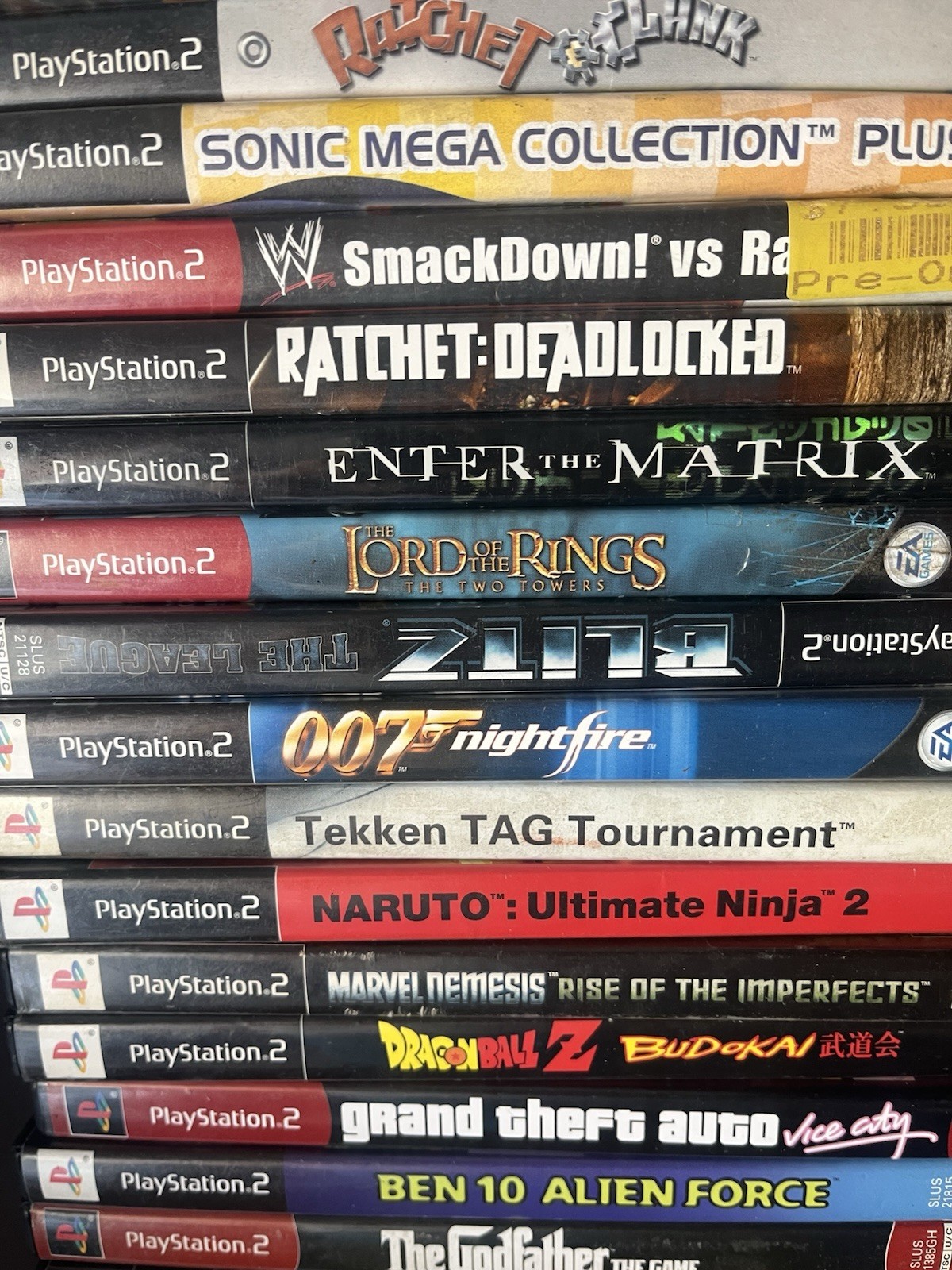 Sony PlayStation 2 Fat Console PS2 Bundle with Over 20 Games/ No Controllers