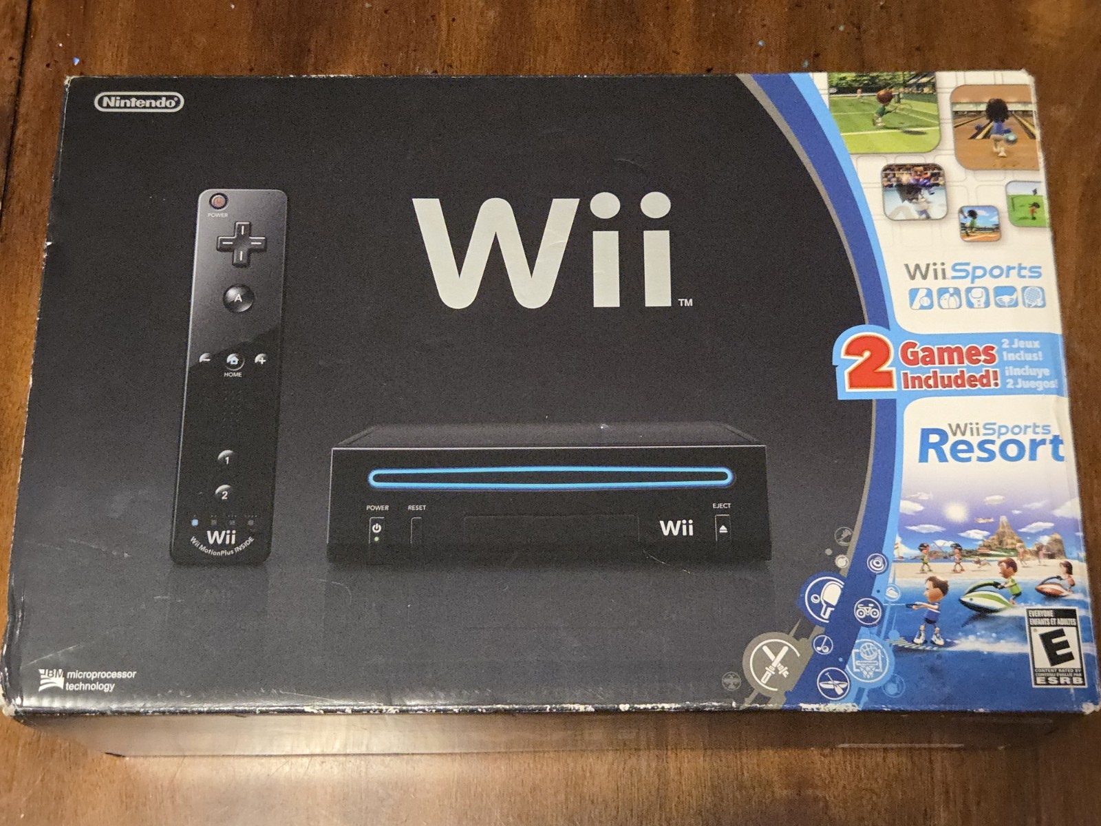 Nintendo Wii Family Console Black RVL-101 with Wii Sports and Wii Sport Resort