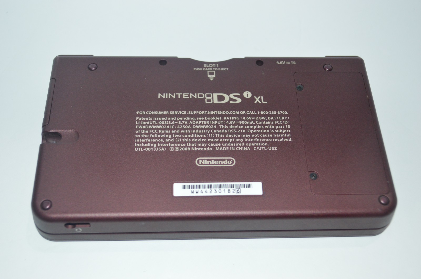 Nintendo DSi XL DS Console Wine Red Burgundy Tested With 9 Games And Charger