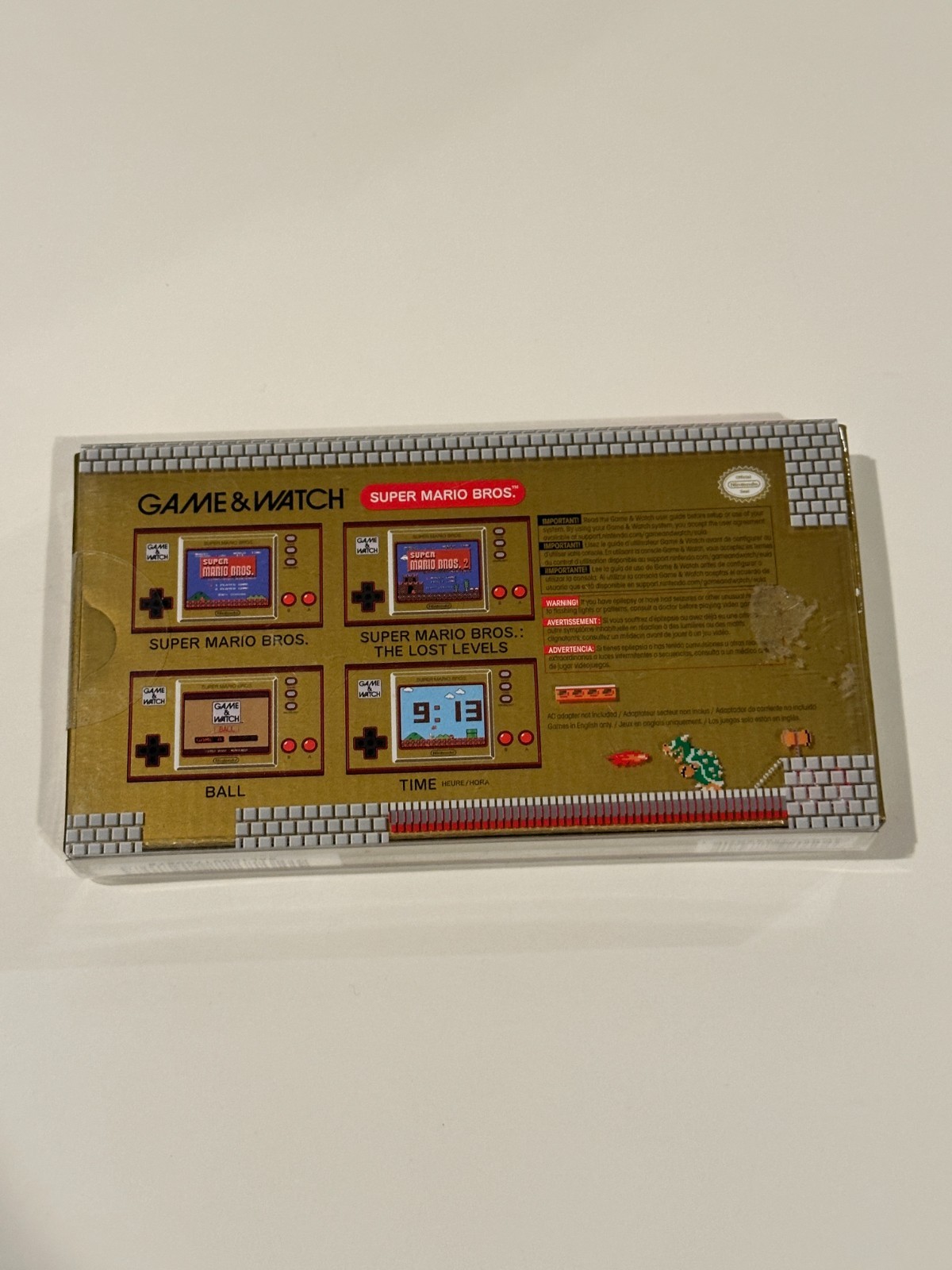 Nintendo Game and Watch Super Mario Bros Color Screen Handheld 35th opened