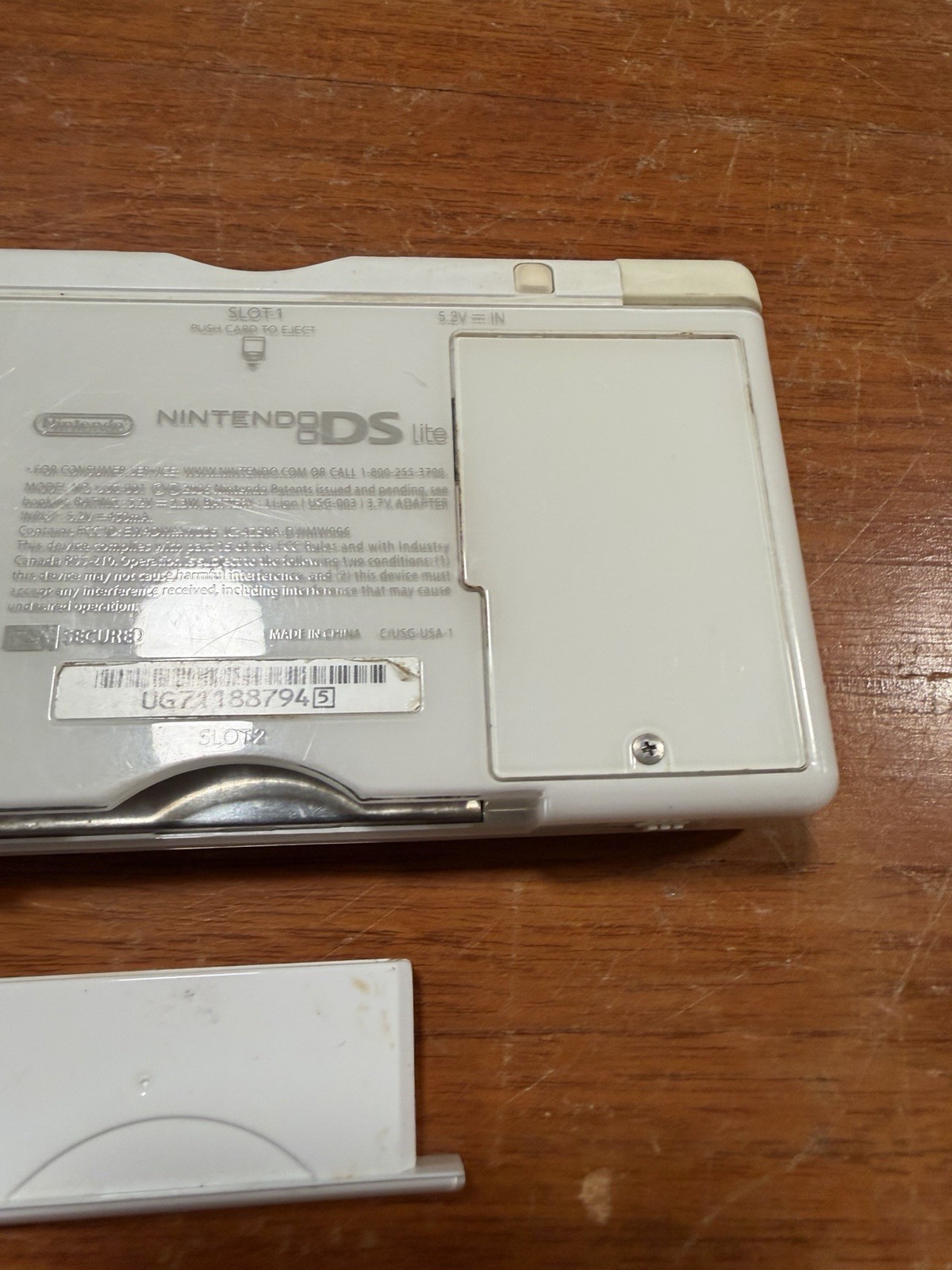 Nintendo DS Lite Handheld Console – Polar White – Parts Only