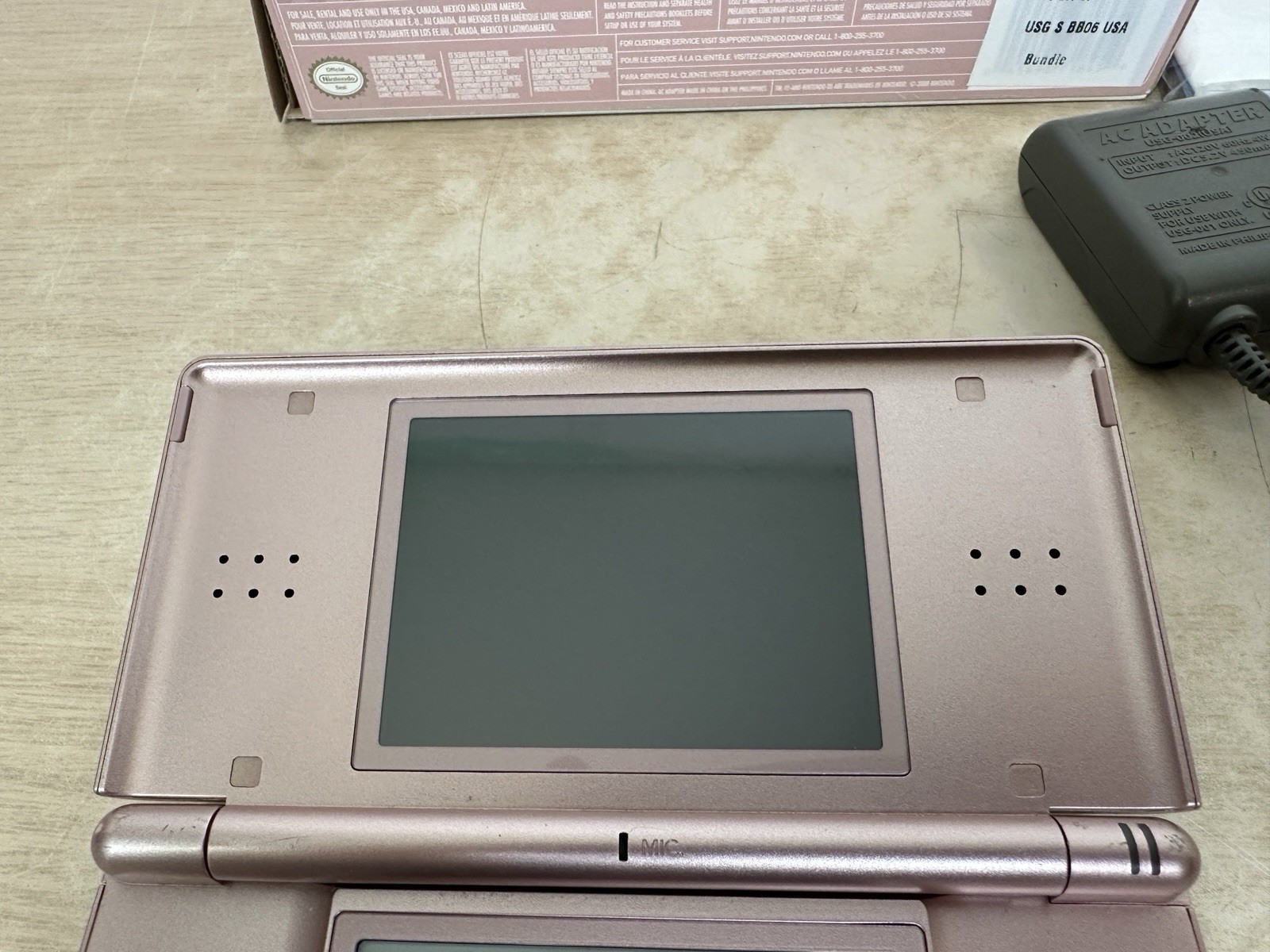 Nintendo DS Lite Metallic Rose Pink Handheld USG-001 Complete In Box CIB – WORKS
