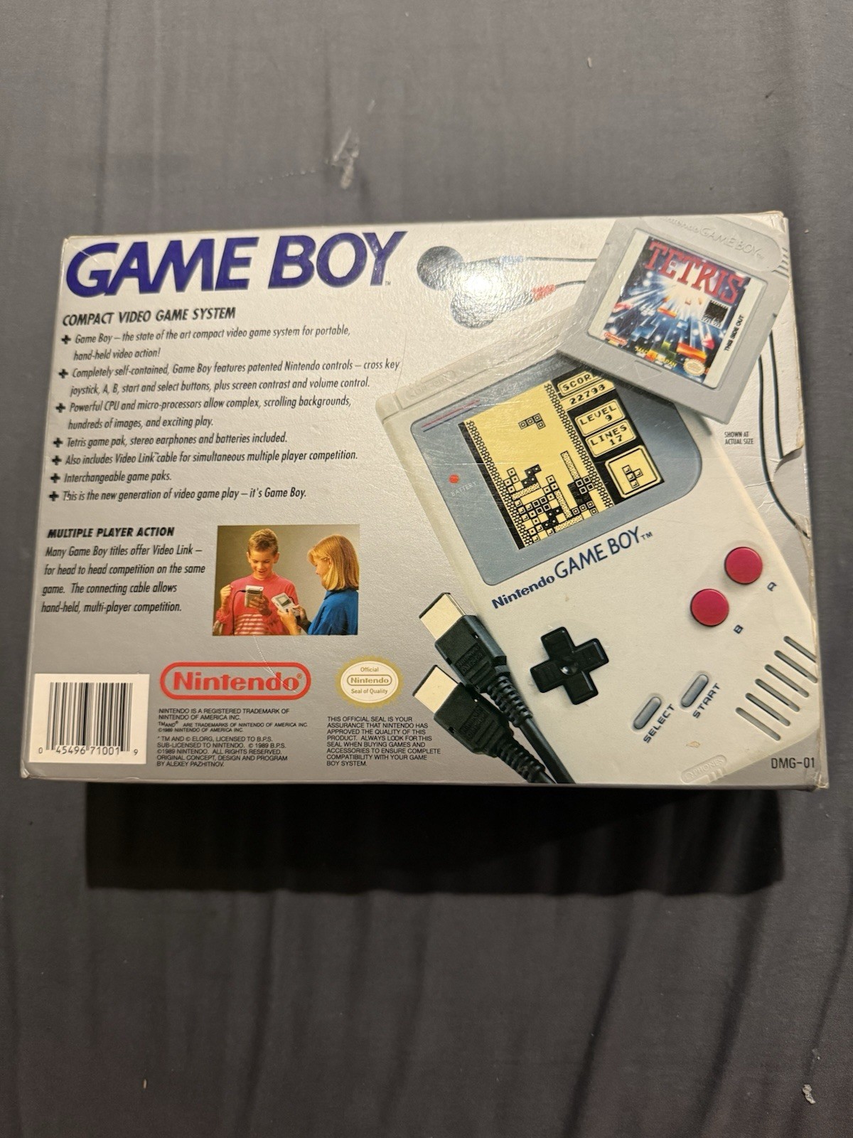 Nintendo DMG-01 Original Gameboy CIB With Tetris Tested Working Great Condition