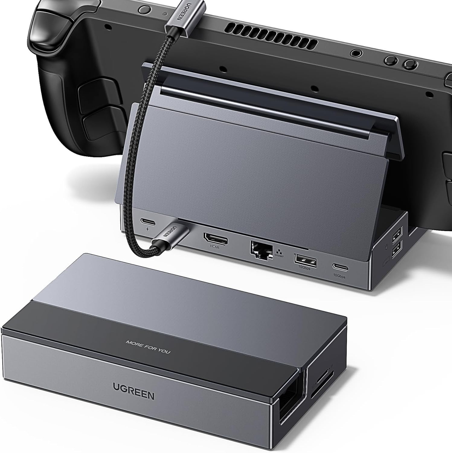 Compact 4K HDMI & USB-C Dock for Steam Deck, ROG Ally, and Legion Go – 9-in-1