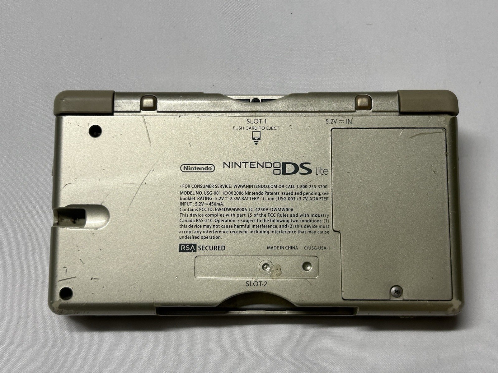 Nintendo DS Lite Console Zelda edition 001 Triforce Working For Parts Or Repair
