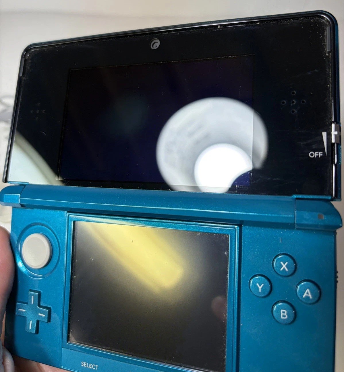 MINT Original Nintendo 3DS Handheld System Aqua Blue Tested Working Console