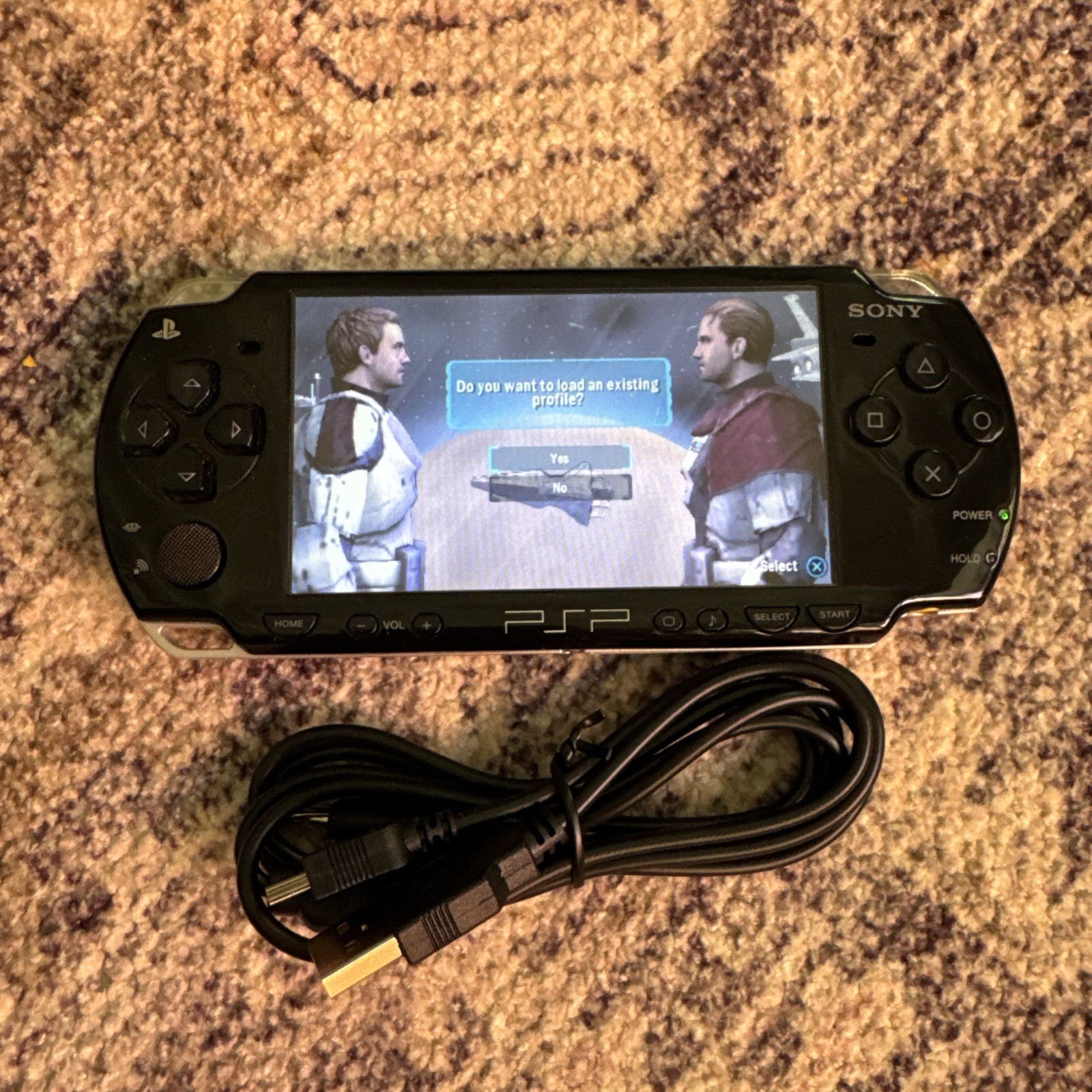 Sony PSP 2001 US Handheld Black Console NEW BATTERY!