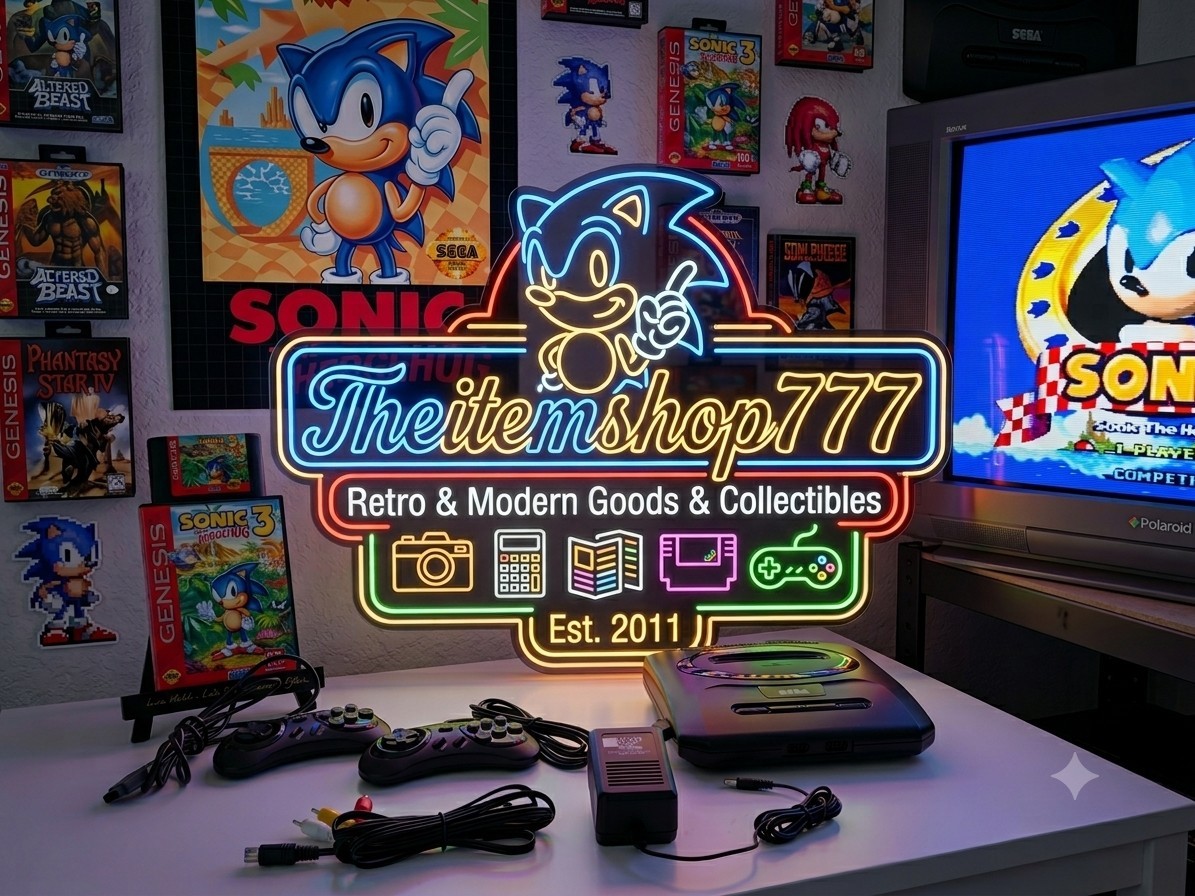 SEGA Genesis Console Model 2 MK-1631 Bundle + Authentic Sonic 3 + 2 Controller